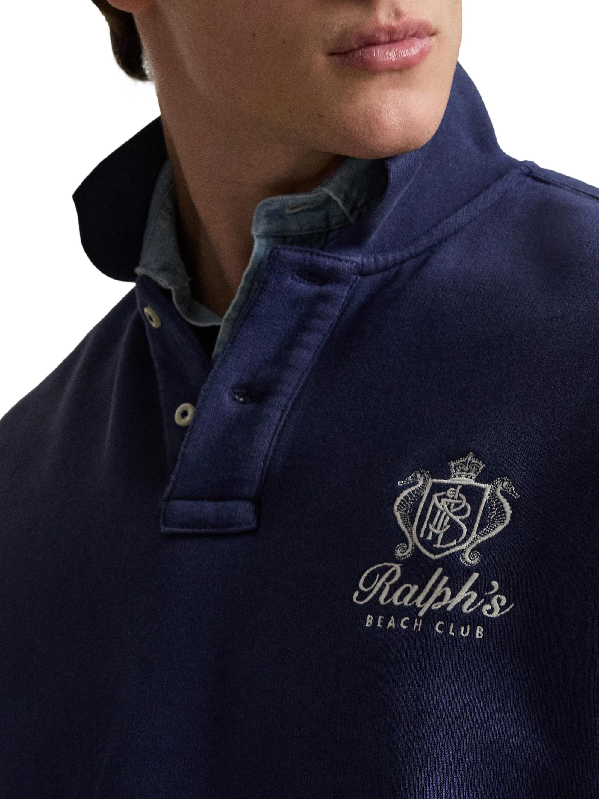 Polo Ralph Lauren Embroidered-Logo Arctic Fleece Polo Sweatshirt