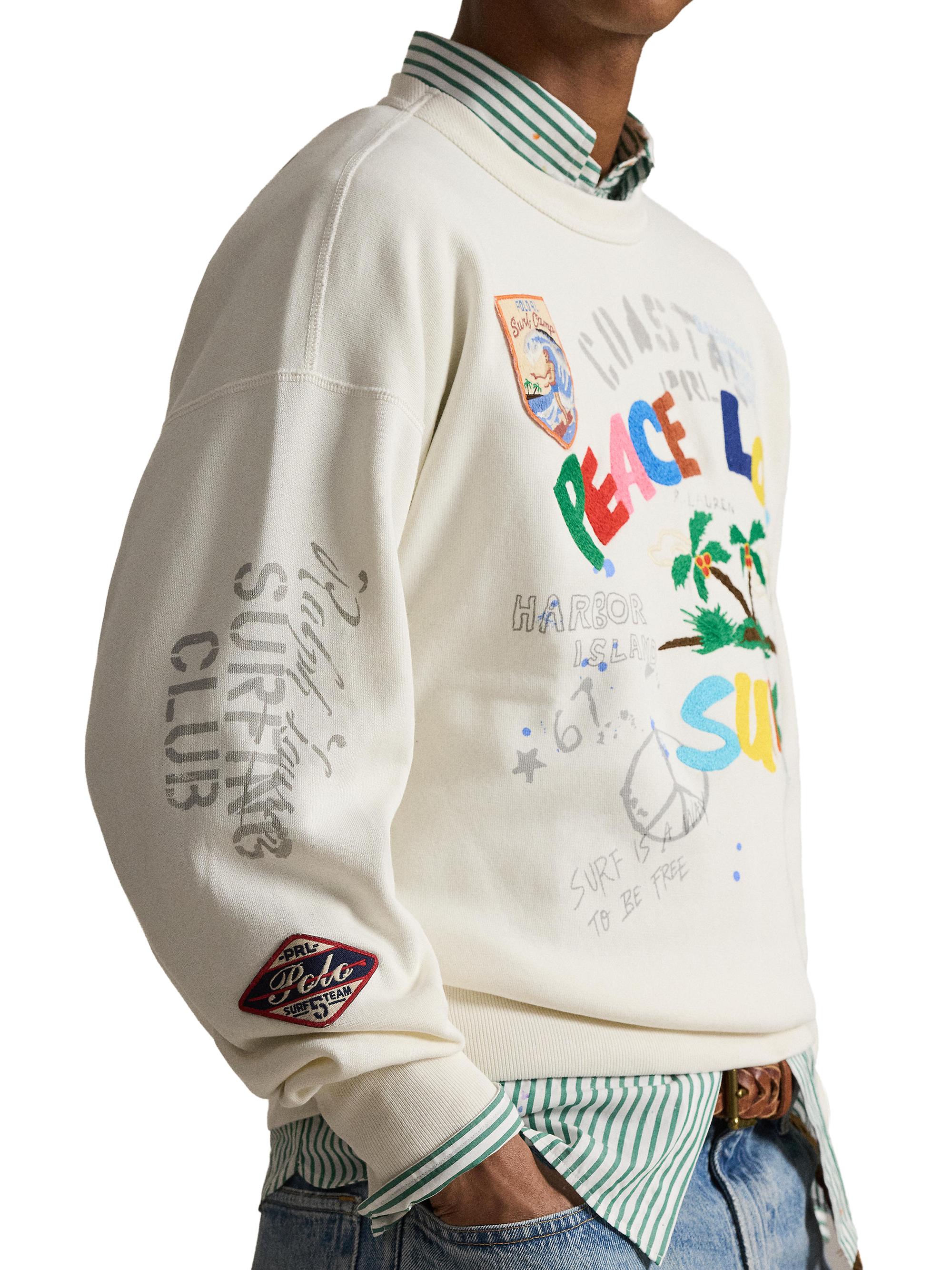 Polo Ralph Lauren Graphic Cotton-Blend Fleece Sweatshirt | Saks
