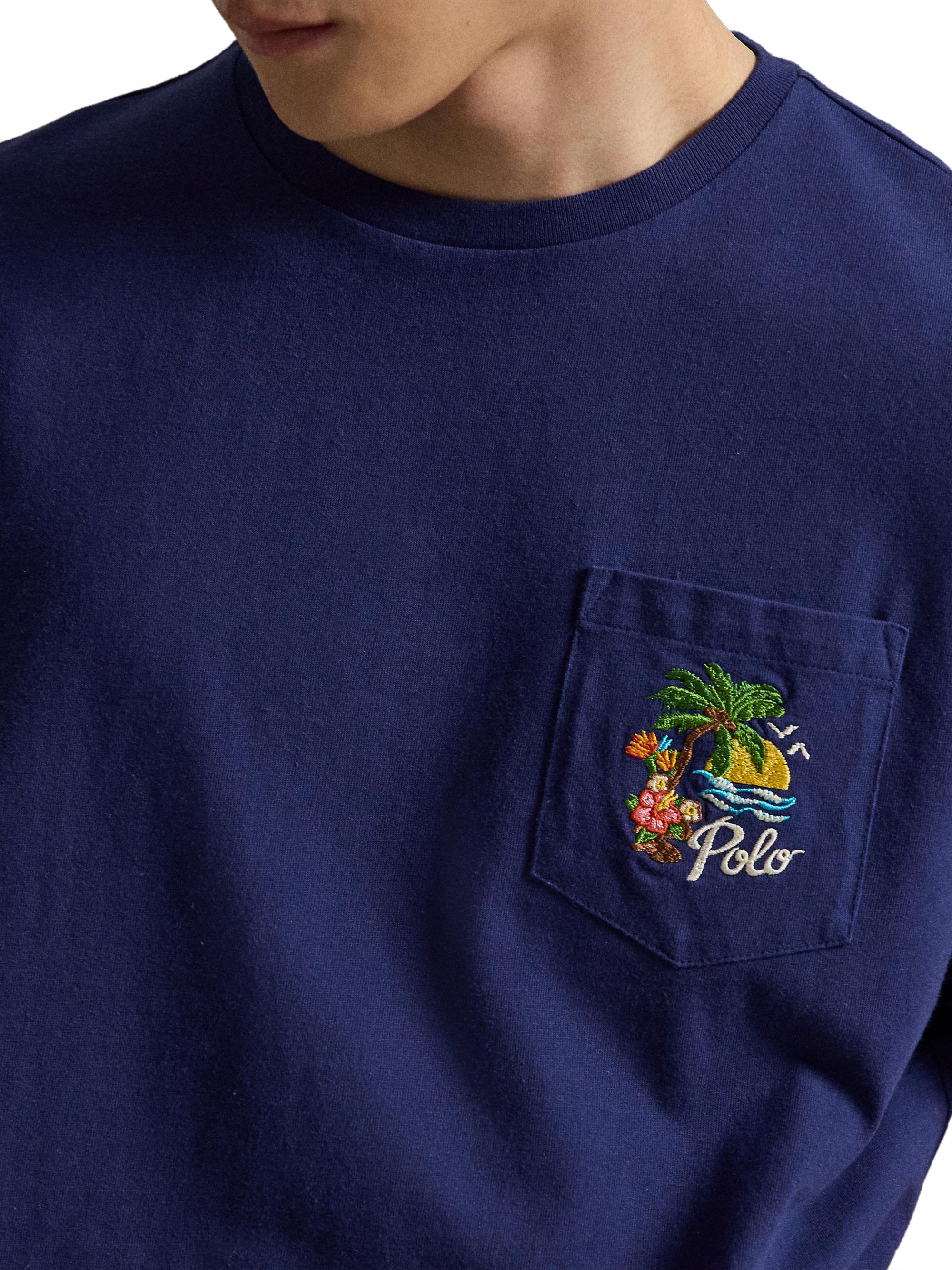 Polo Ralph Lauren Tropical-Print Cotton T-Shirt | Saks Fifth Avenue