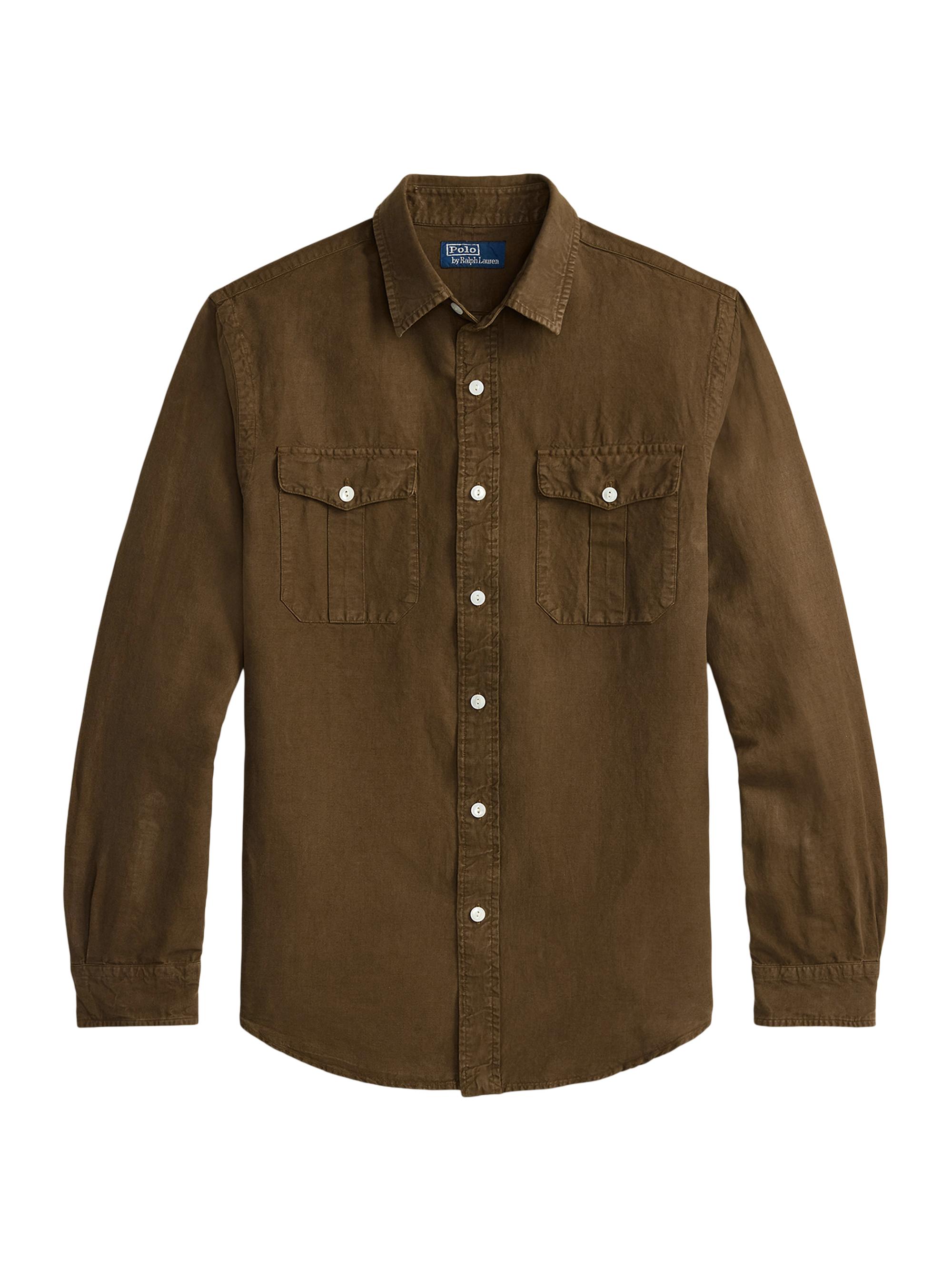 Polo Ralph Lauren Classic-Fit Linen Camp Shirt | Saks Fifth Avenue