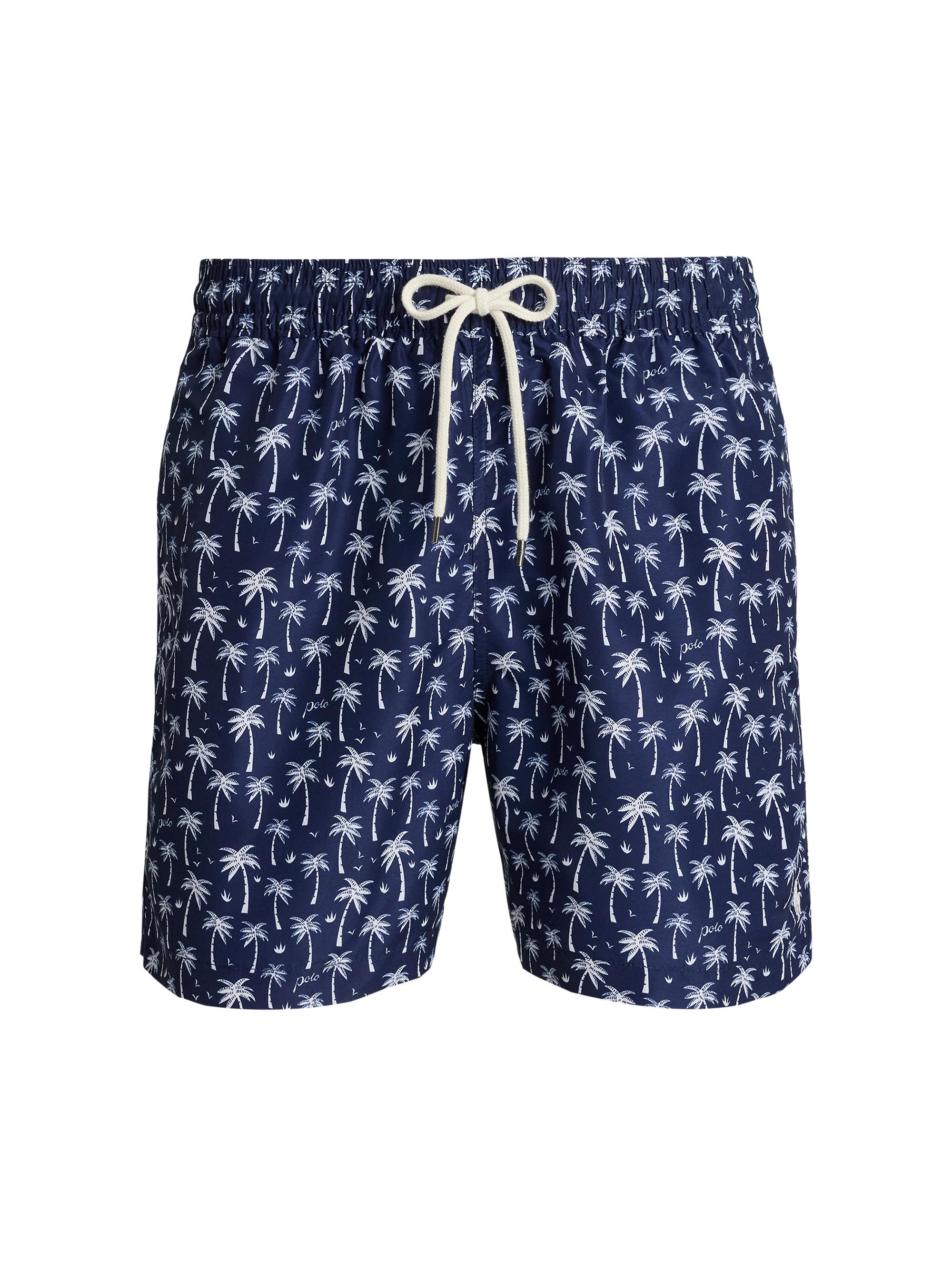 Polo Ralph Lauren Palm-Print Drawstring Swim Trunks | Saks Fifth