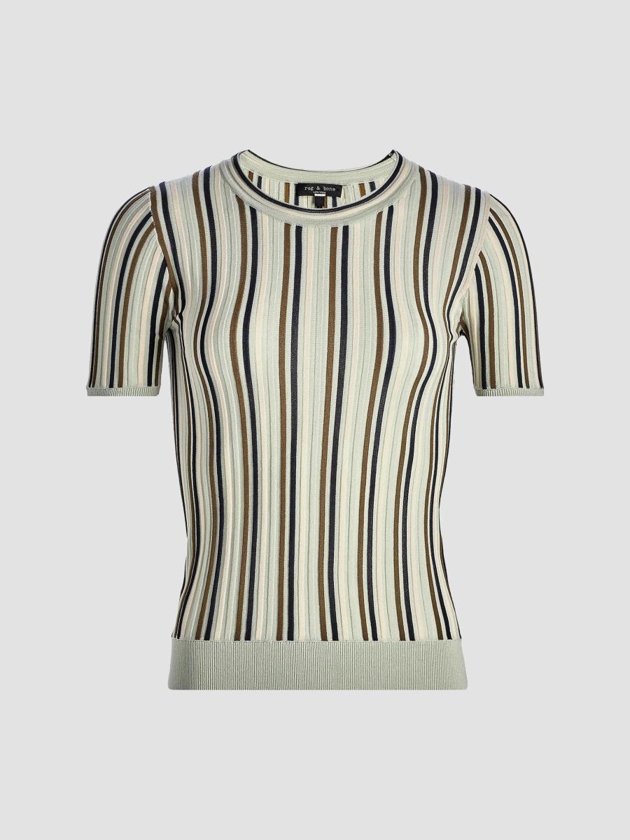 rag & bone Victoria Striped Rib-Knit Top | Saks Fifth Avenue