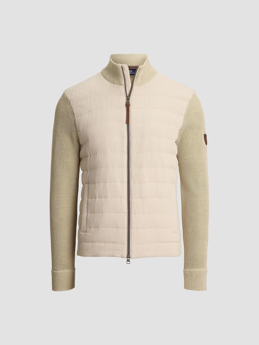Polo Ralph Lauren Padded Linen Zip Jacket | Saks Fifth Avenue