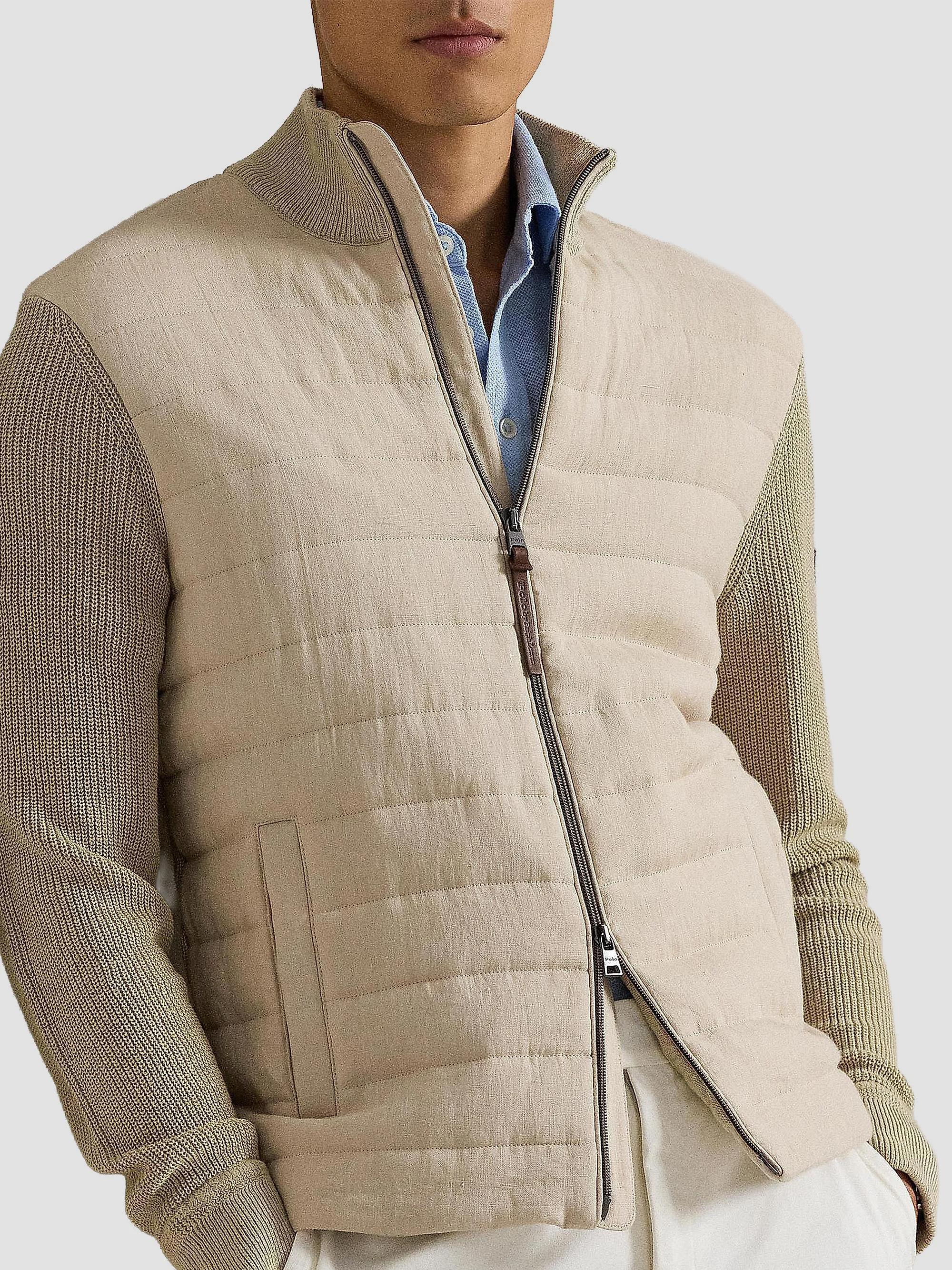 Polo Ralph Lauren Padded Linen Zip Jacket | Saks Fifth Avenue