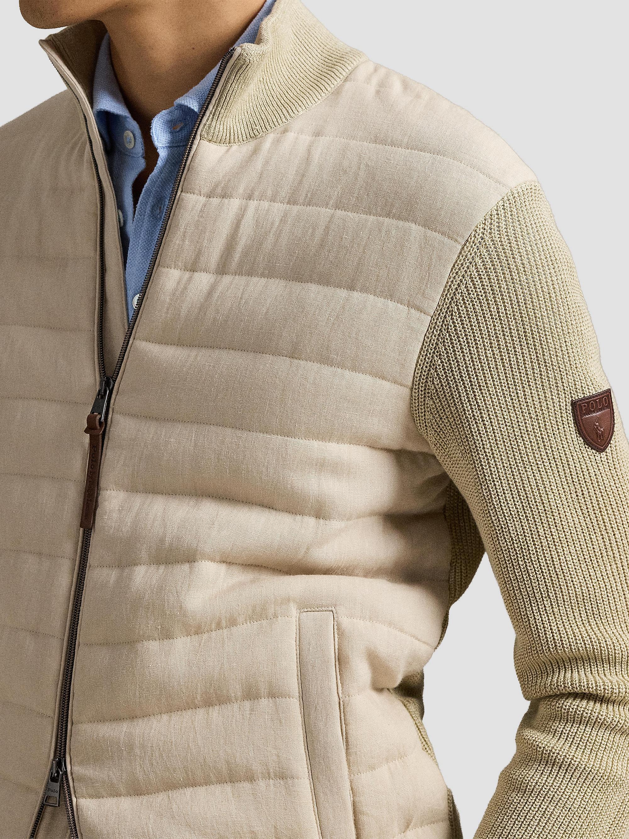 Polo Ralph Lauren Padded Linen Zip Jacket | Saks Fifth Avenue