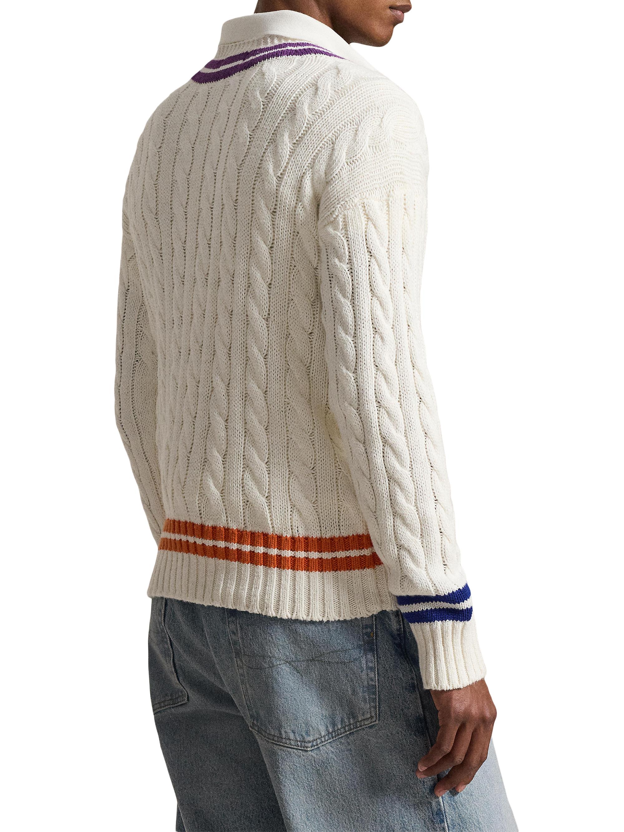 Polo Ralph Lauren Cable-Knit V-Neck Sweater | Saks Fifth Avenue