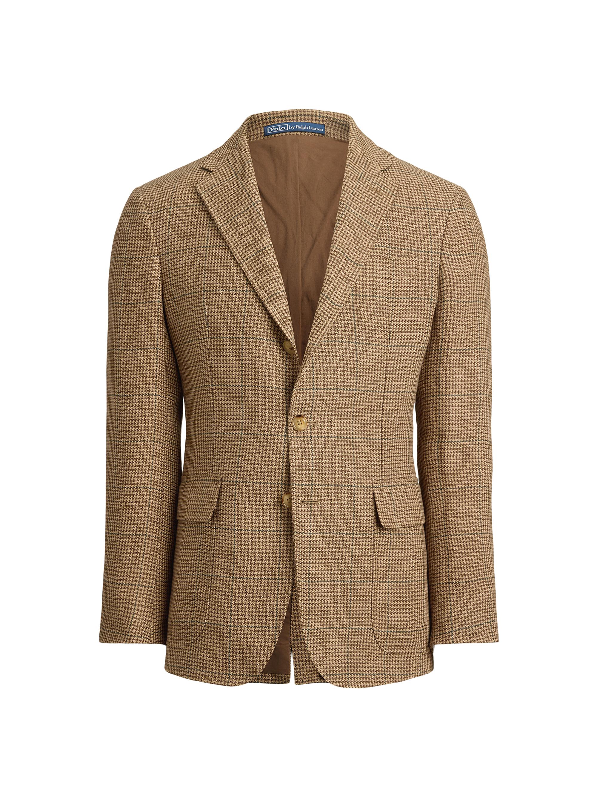 ラルフローレン ロゴクレスト コットン ジャージー ジャケットUS6 L相当QR Ralph Lauren Purple Label Kent Hand-Tailored Glen Plaid Sportcoat