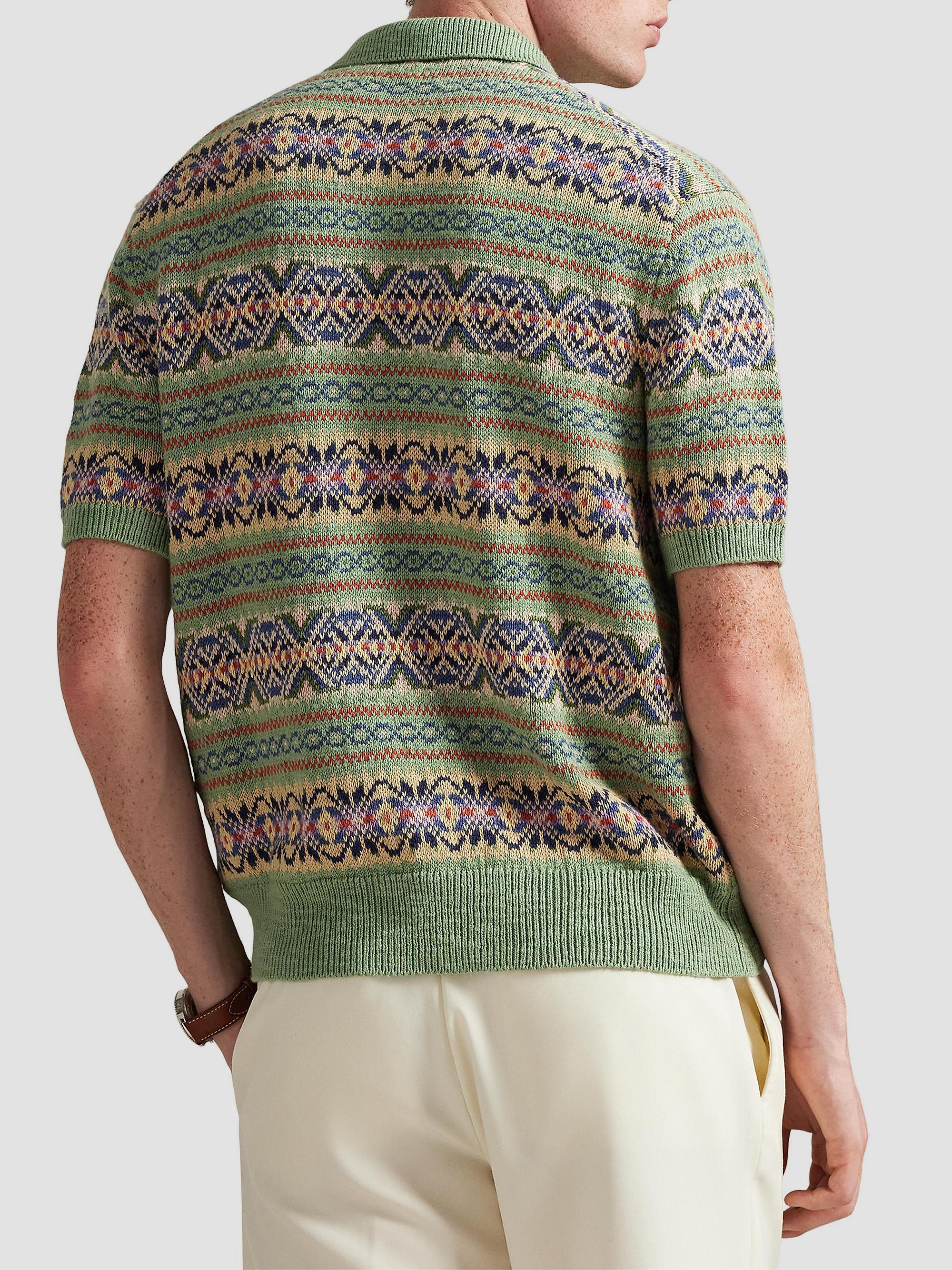Polo Ralph Lauren Intarsia-Knit Polo Sweater | Saks Fifth Avenue