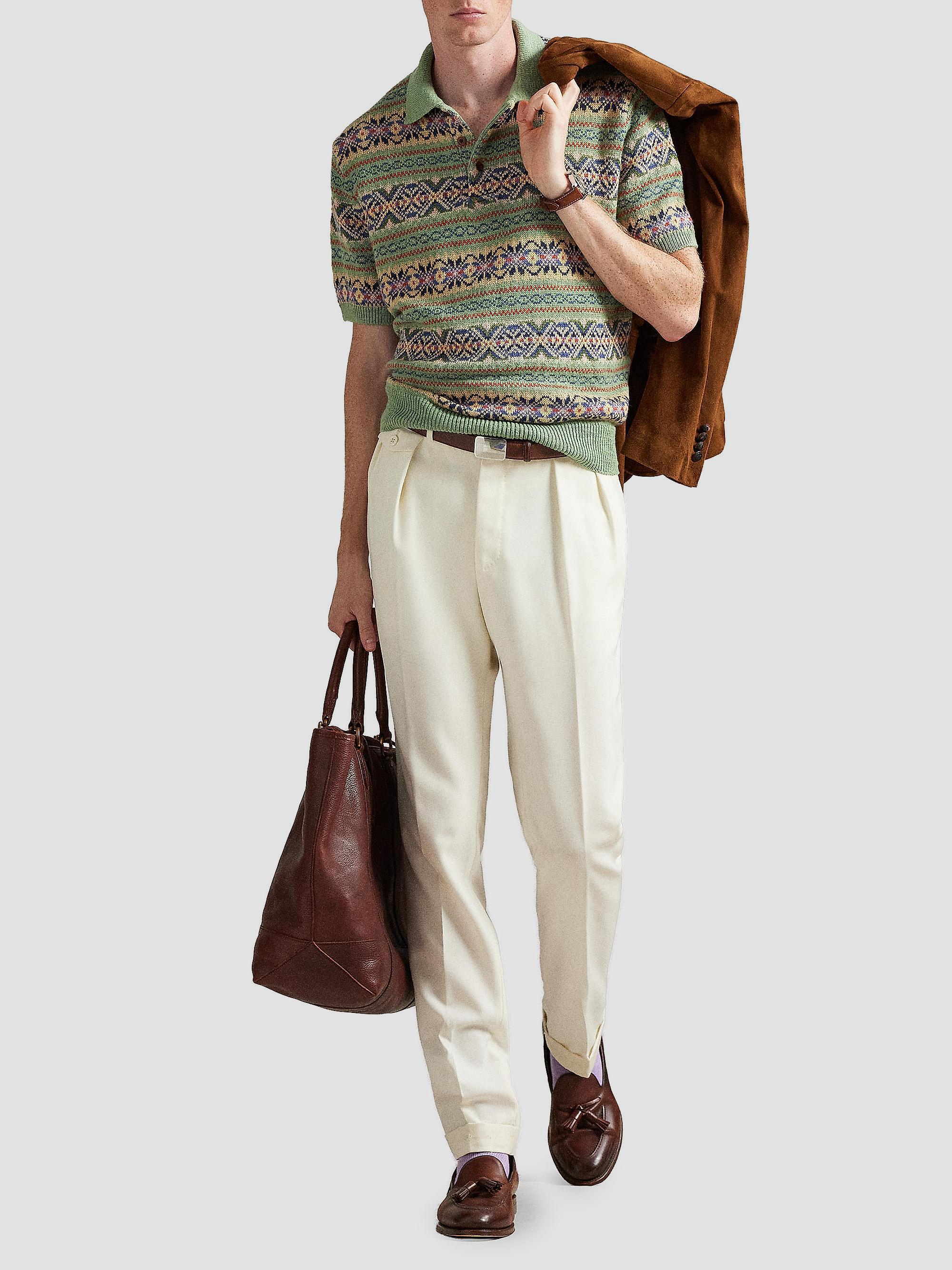 Polo Ralph Lauren Intarsia-Knit Polo Sweater | Saks Fifth Avenue