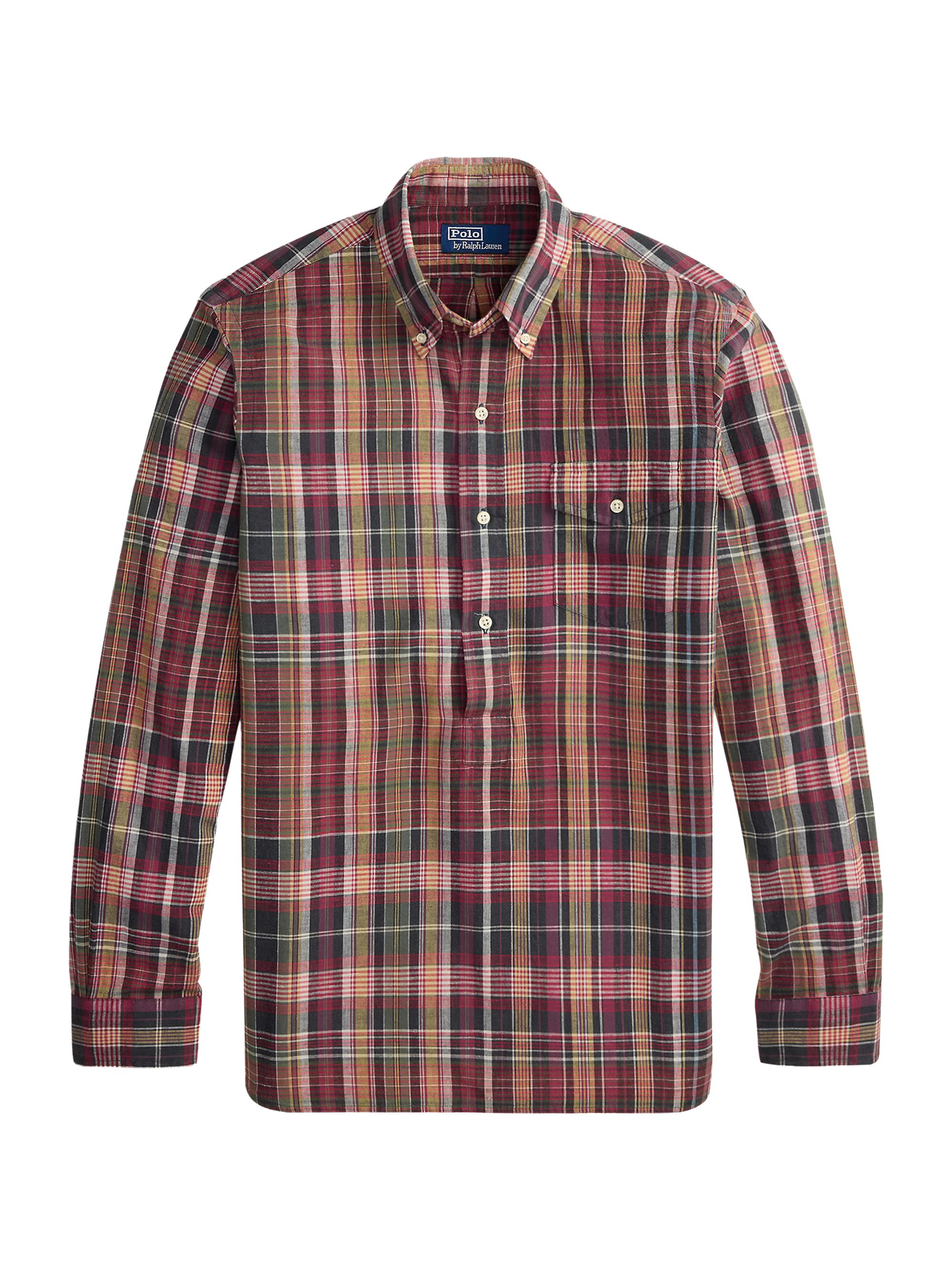 Polo Ralph Lauren Classic-Fit Indigo Madras Shirt | Saks Fifth Avenue