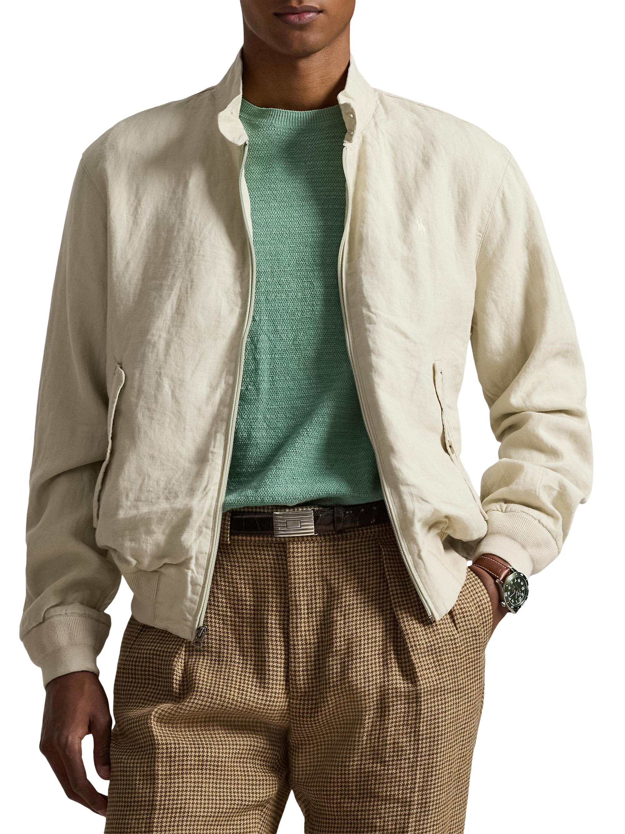 Polo Ralph Lauren Herringbone Linen Windbreaker Jacket | Saks