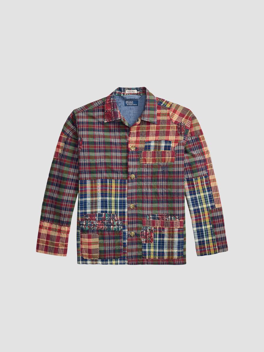 Polo Ralph Lauren Madras Topstiched Patchwork Cotton Shirt | Saks