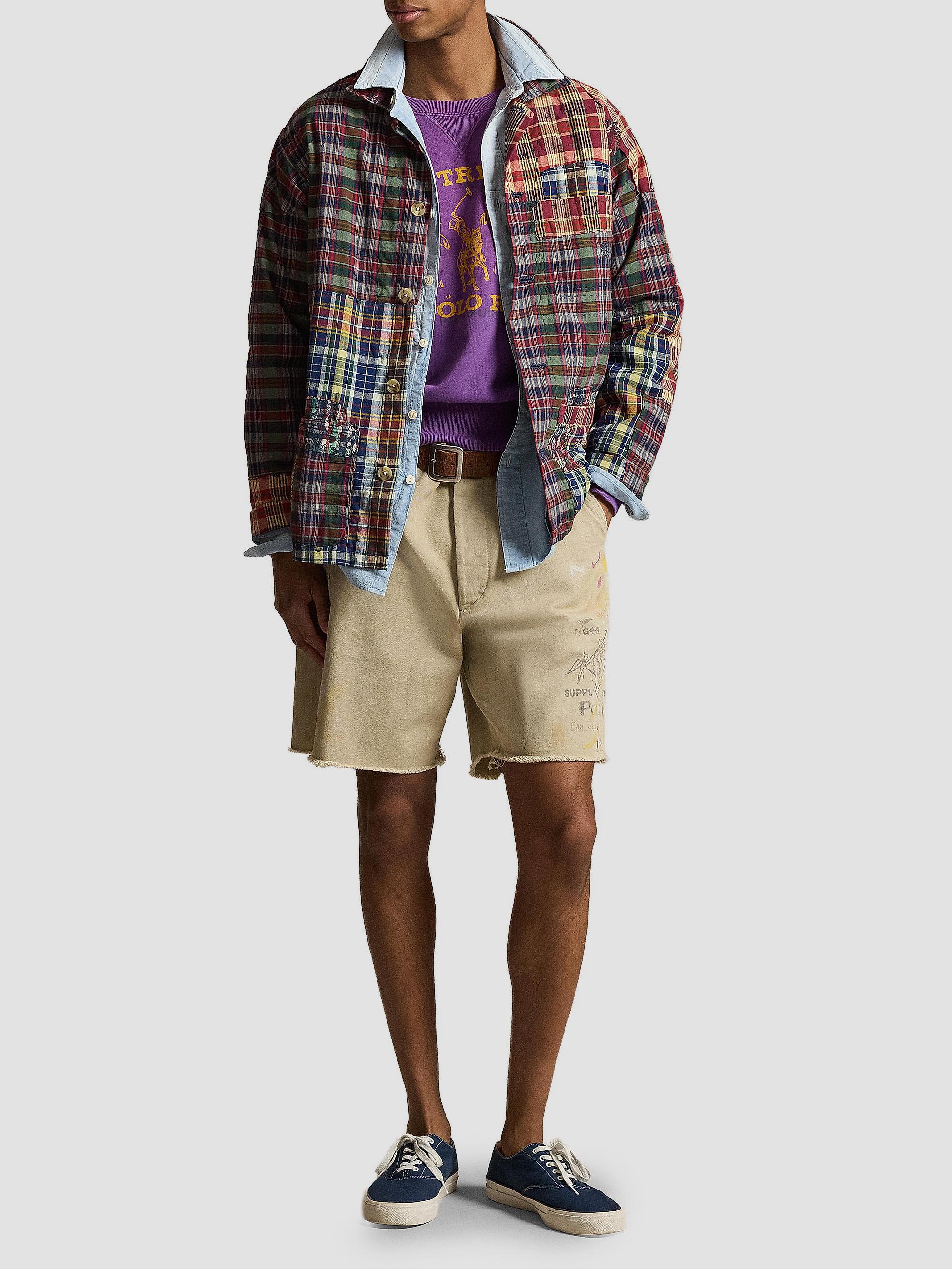 Polo Ralph Lauren Madras Topstiched Patchwork Cotton Shirt | Saks