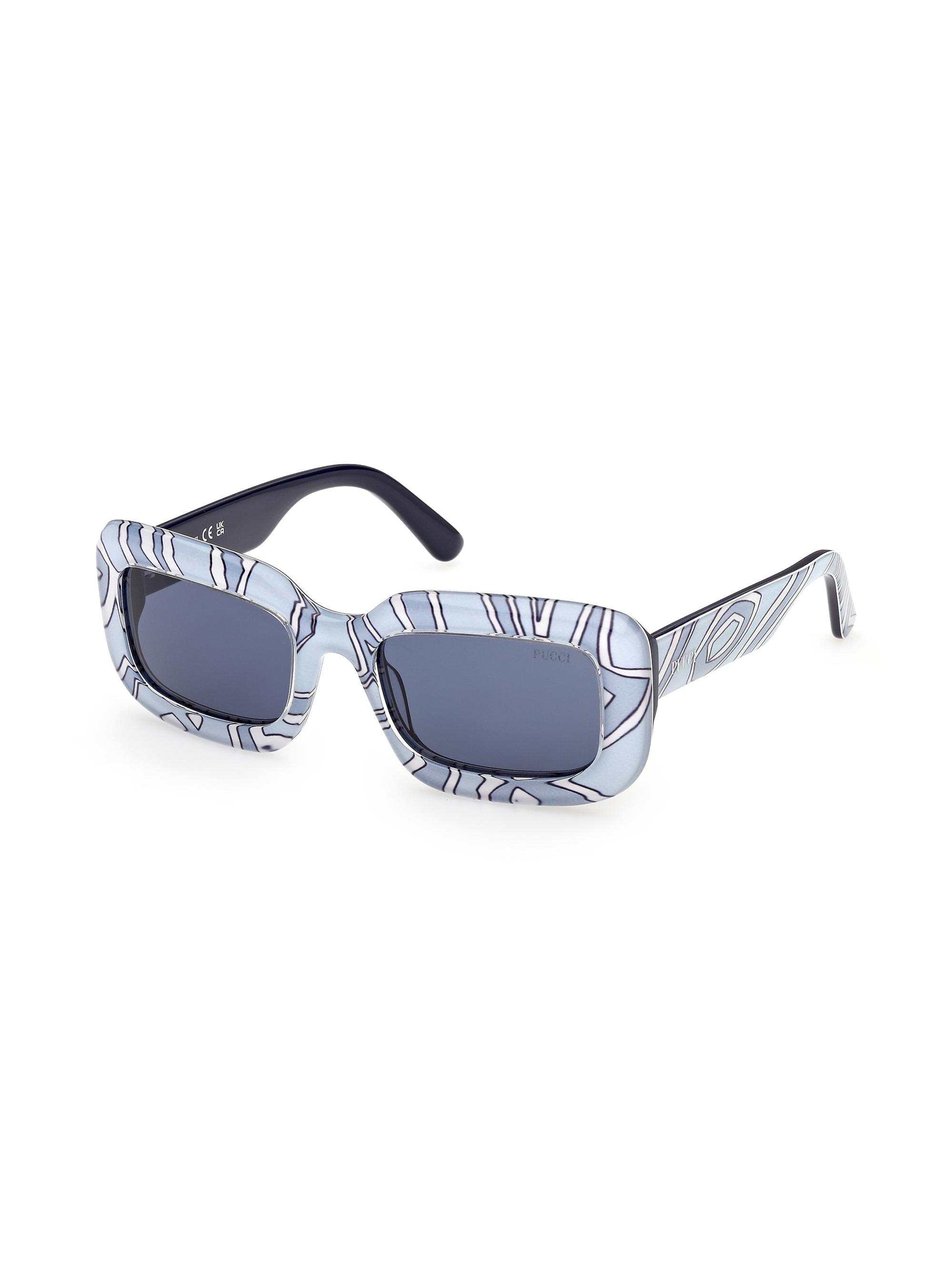Pucci Women's 52MM Printed Rectangular Sunglasses - Blue