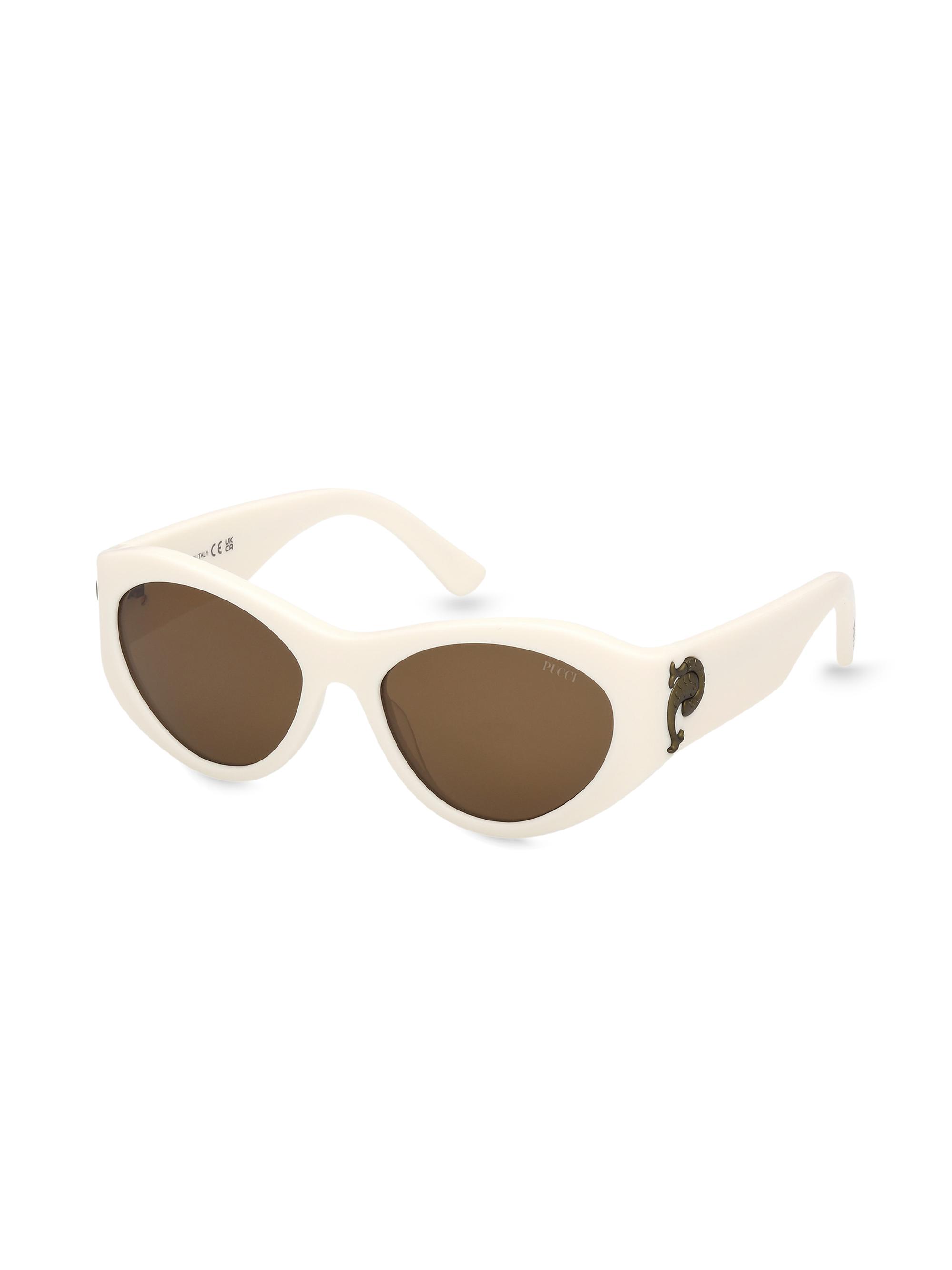 Pucci Women's Metal Logo 54MM Cat-Eye Sunglasses - White Brown