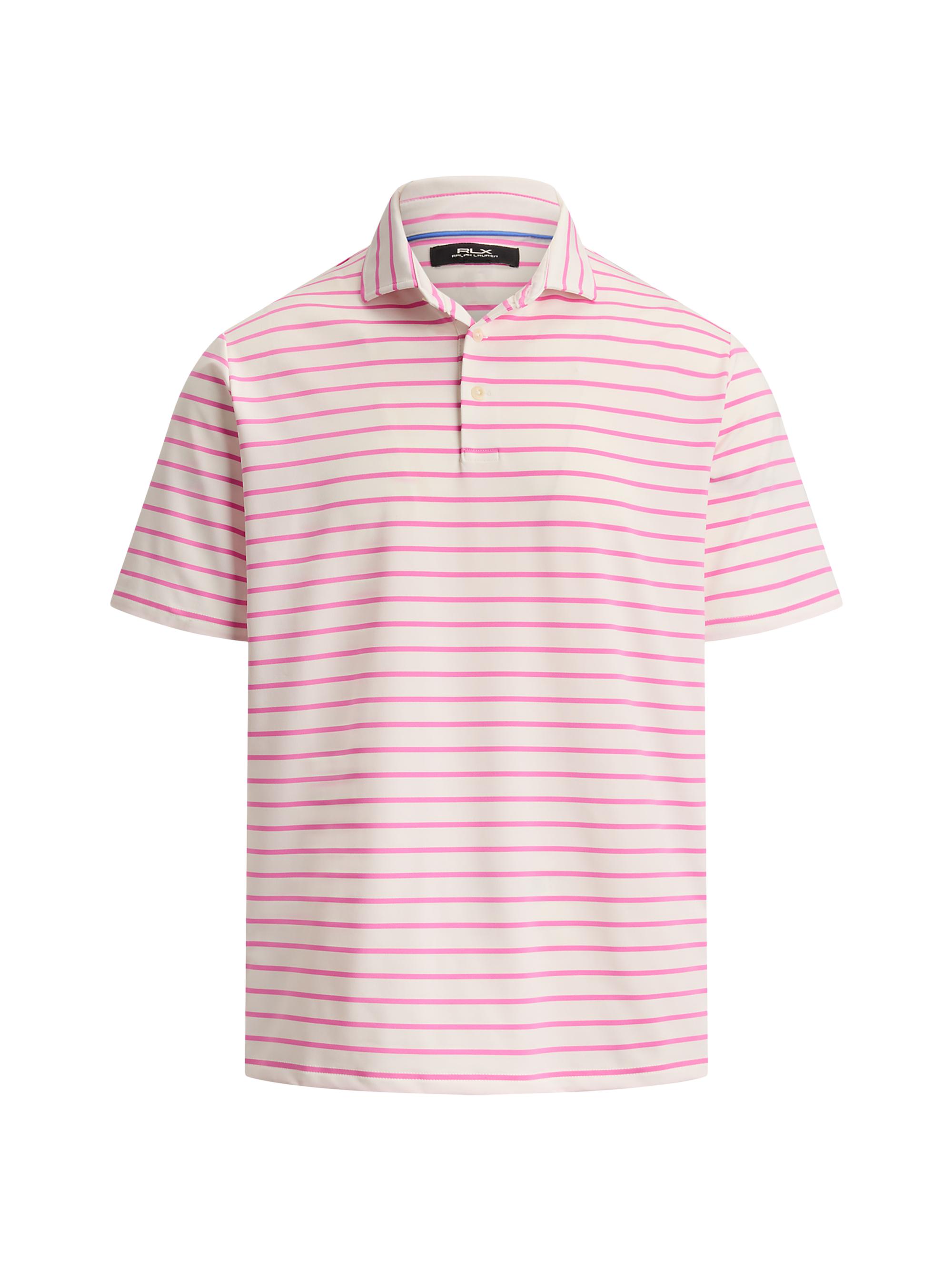 RLX Ralph Lauren Men's Lightweight Airflow Knit Polo Shirt - Refined Navy Ceramic White