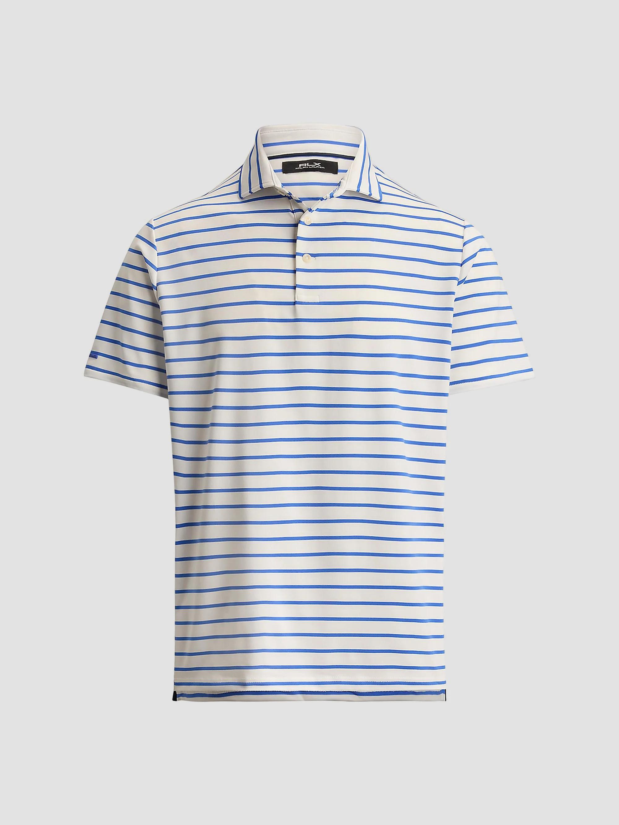 RLX Ralph Lauren Striped Lightweight Airflow Knit Polo Shirt