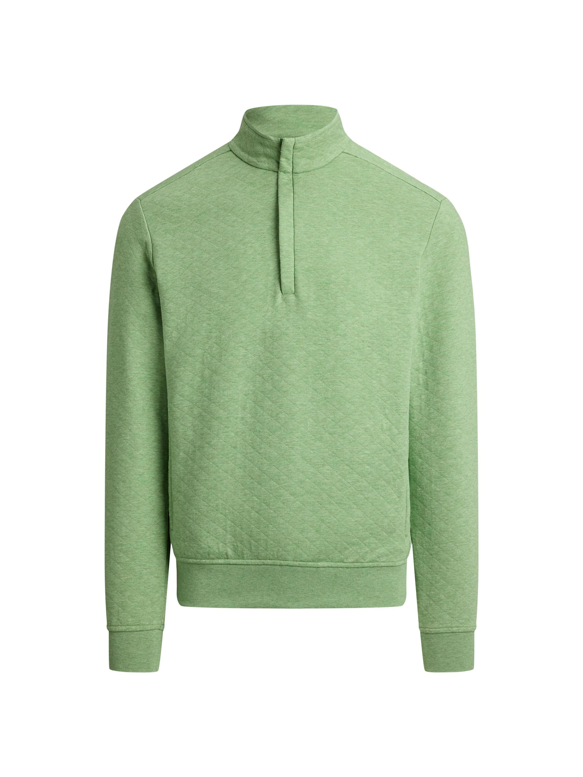 RLX Ralph Lauren Men's Quilted Double-Knit Quarter-Zip Sweatshirt - Desert Rose Heather