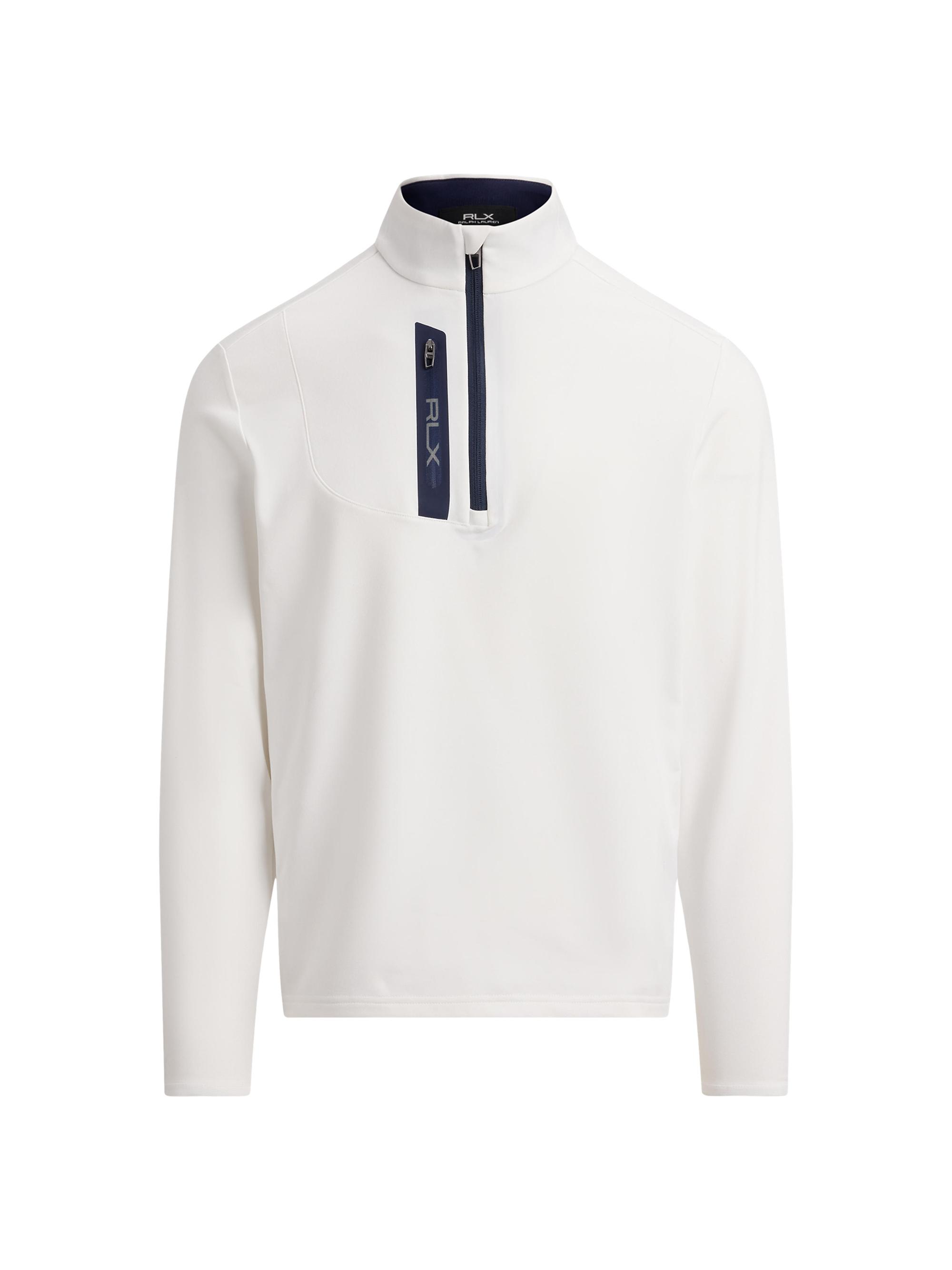 RLX Ralph Lauren Men's Luxury Jersey Quarter-Zip Sweatshirt - Ceramic White
