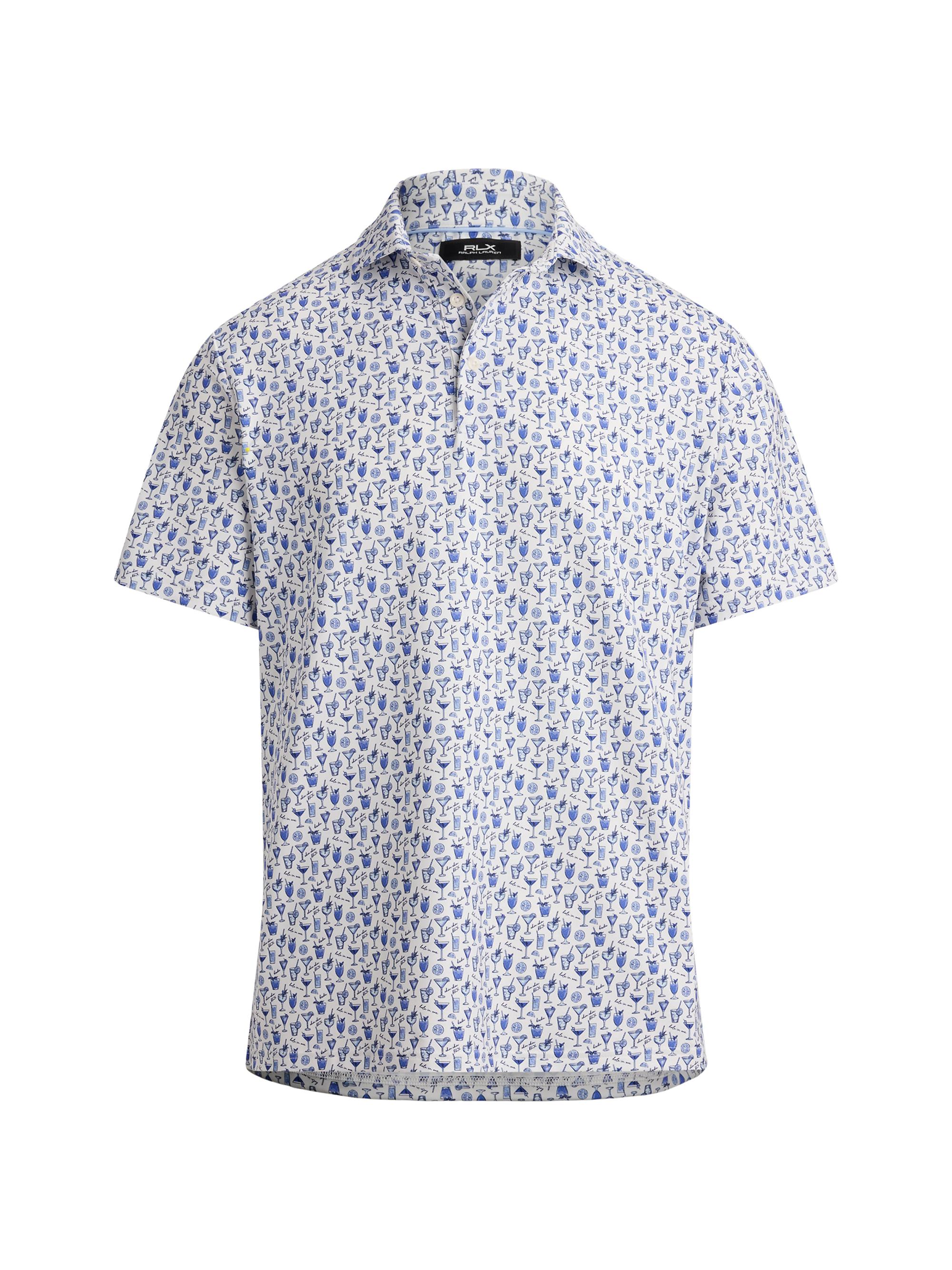 RLX Ralph Lauren Men's Lightweight Airflow Knit Polo Shirt - Ceramic White Chin