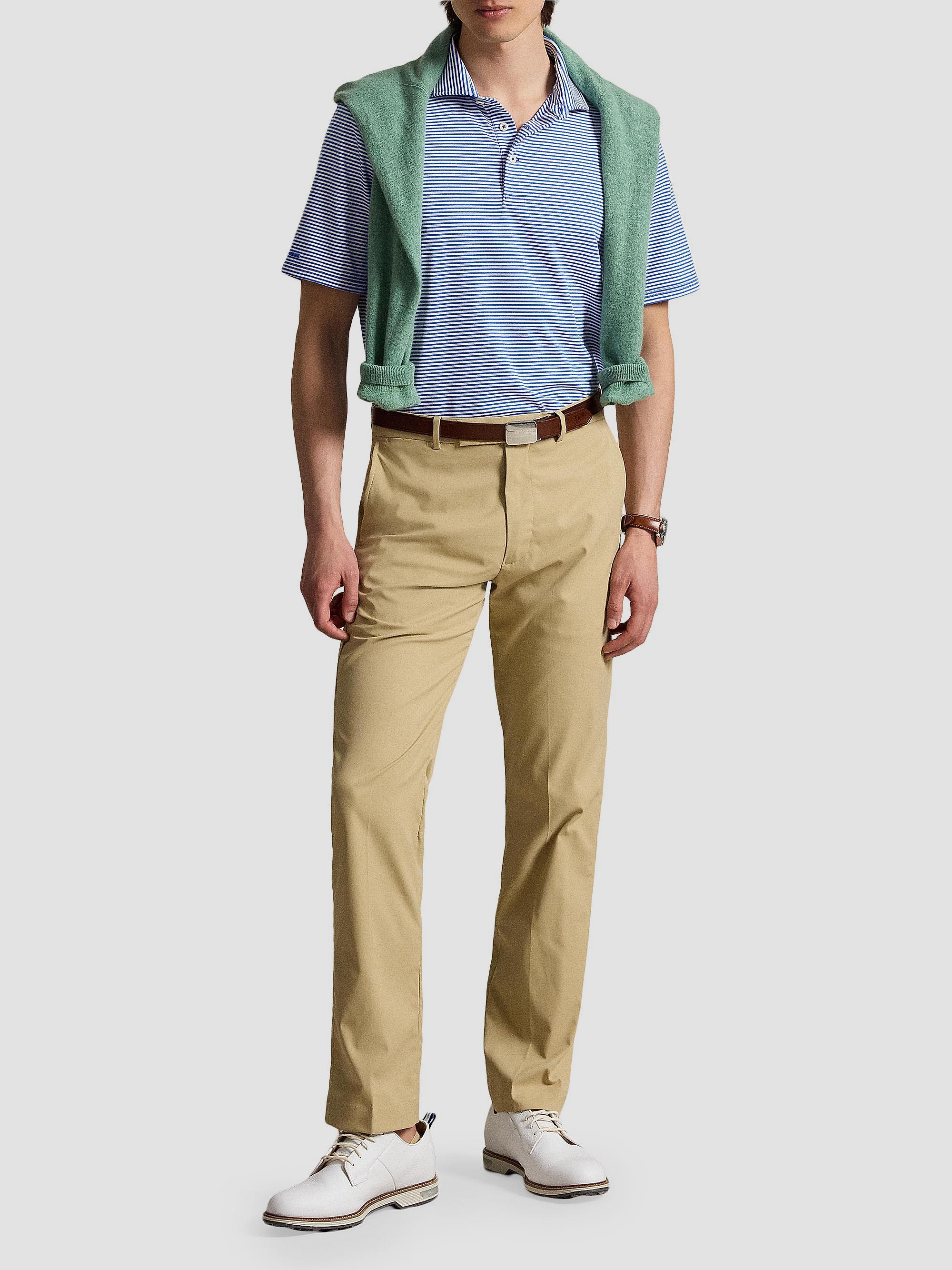 RLX Ralph Lauren Striped Lightweight Airflow Knit Polo Shirt