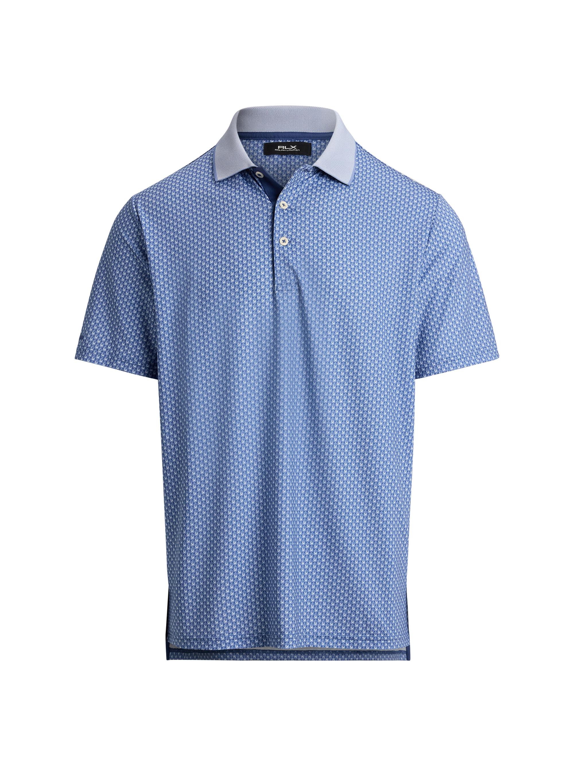 RLX Ralph Lauren Men's Lightweight Airflow Knit Polo Shirt - Old Royal Old Fashioned
