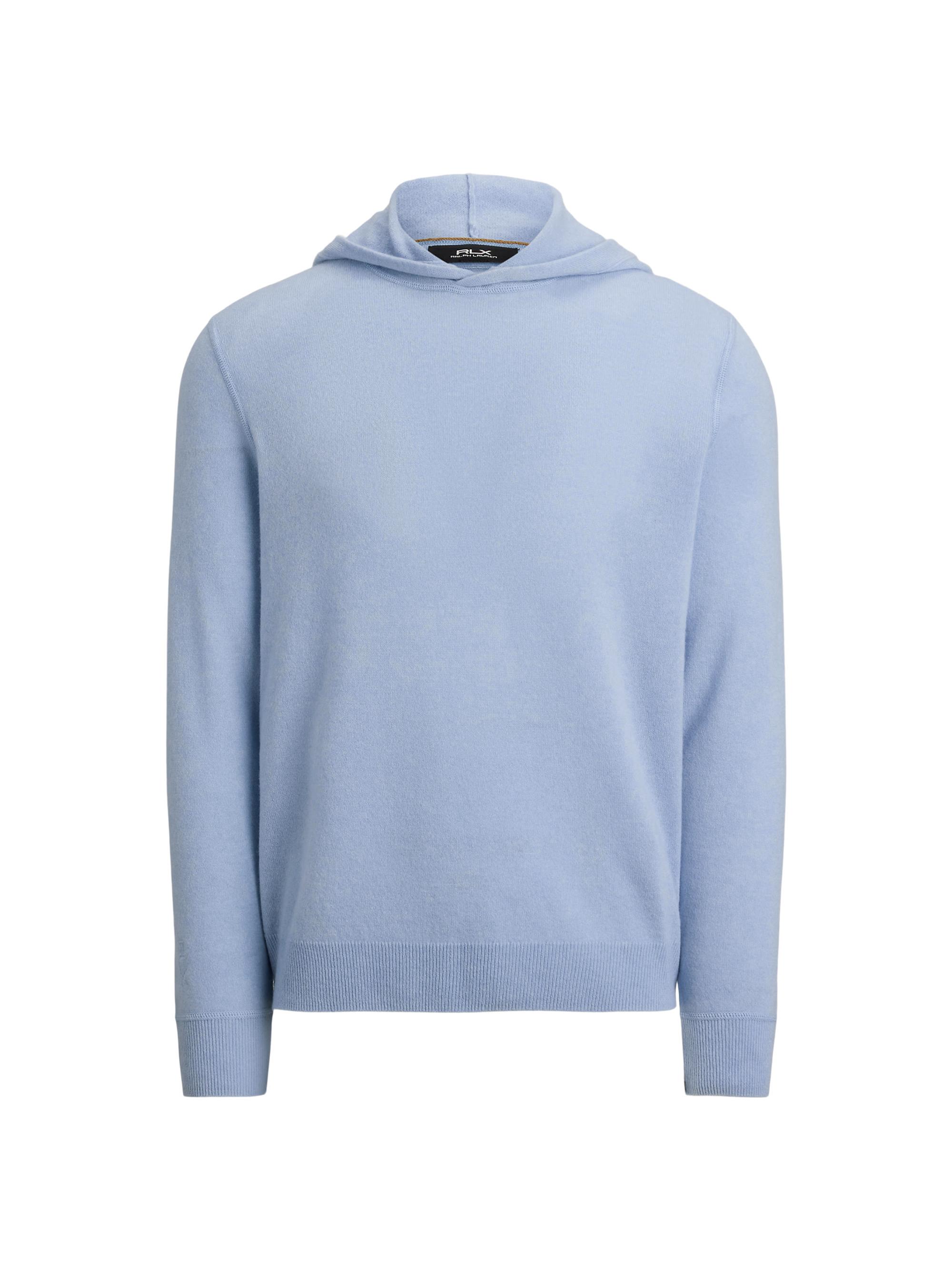 RLX Ralph Lauren Men's Cashmere Knit Hoodie - Office Blue