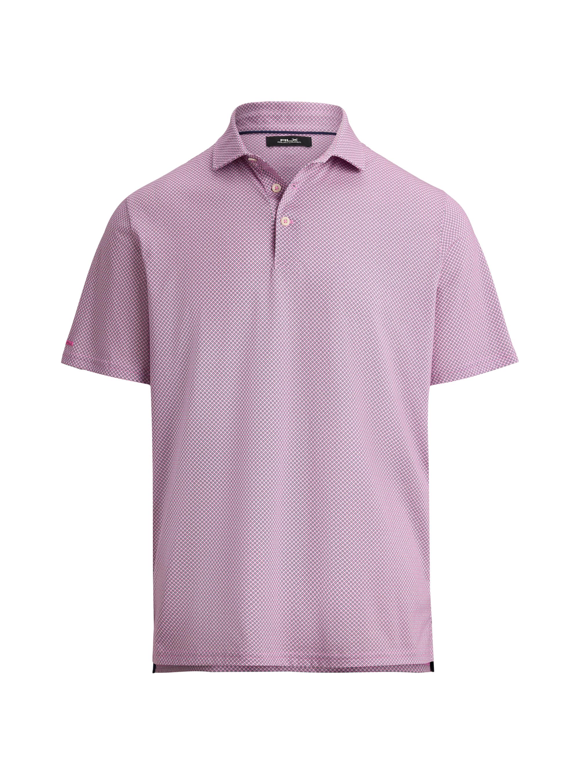 RLX Ralph Lauren Men's Cotton Jersey Polo Shirt - Dalia Pink Cambridge Rosette