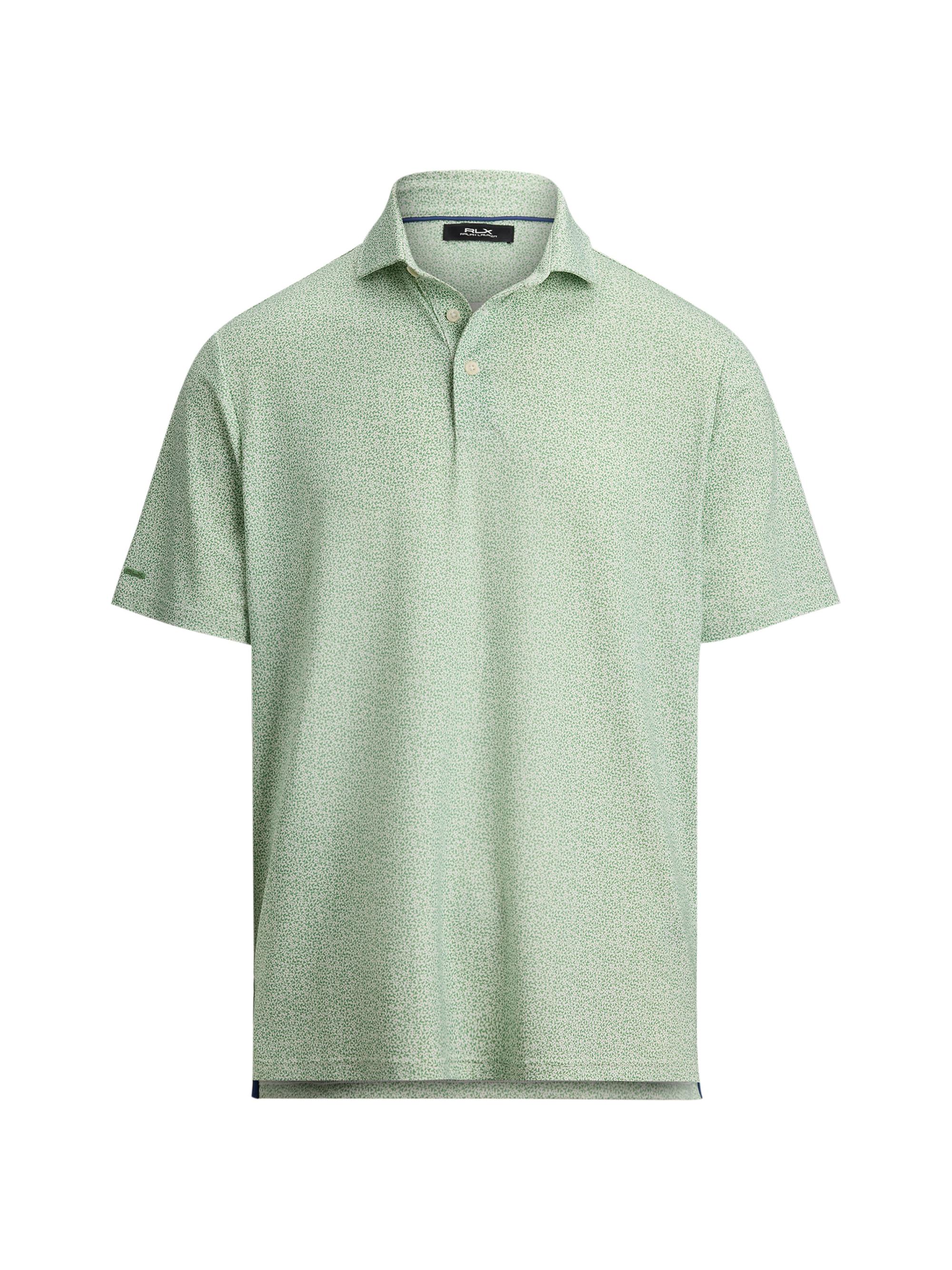 RLX Ralph Lauren Men's Lightweight Airflow Knit Polo Shirt - Outback Green Savannah Vine