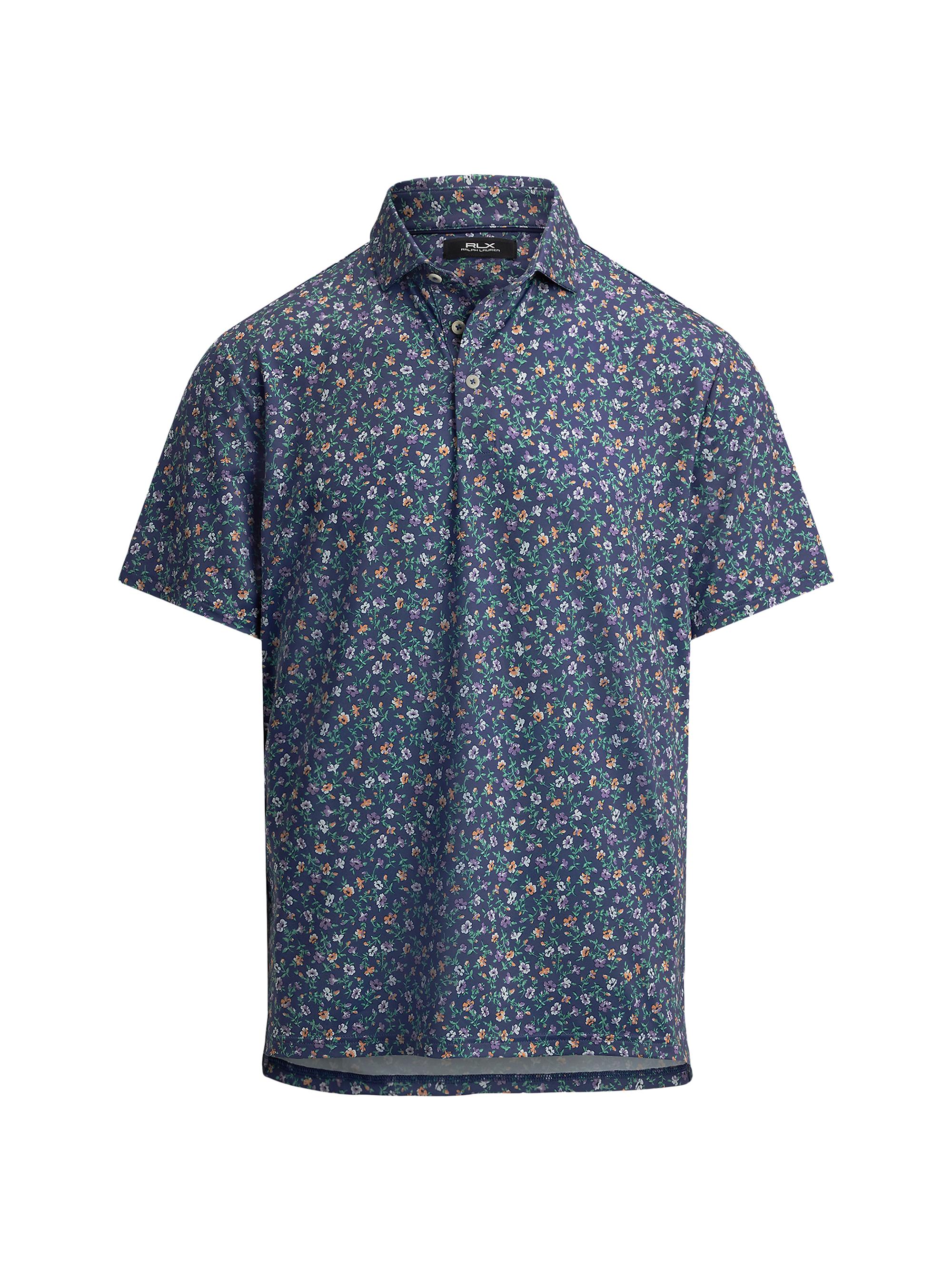 RLX Ralph Lauren Men's Lightweight Airflow Knit Polo Shirt - Old Royal Hollyhock