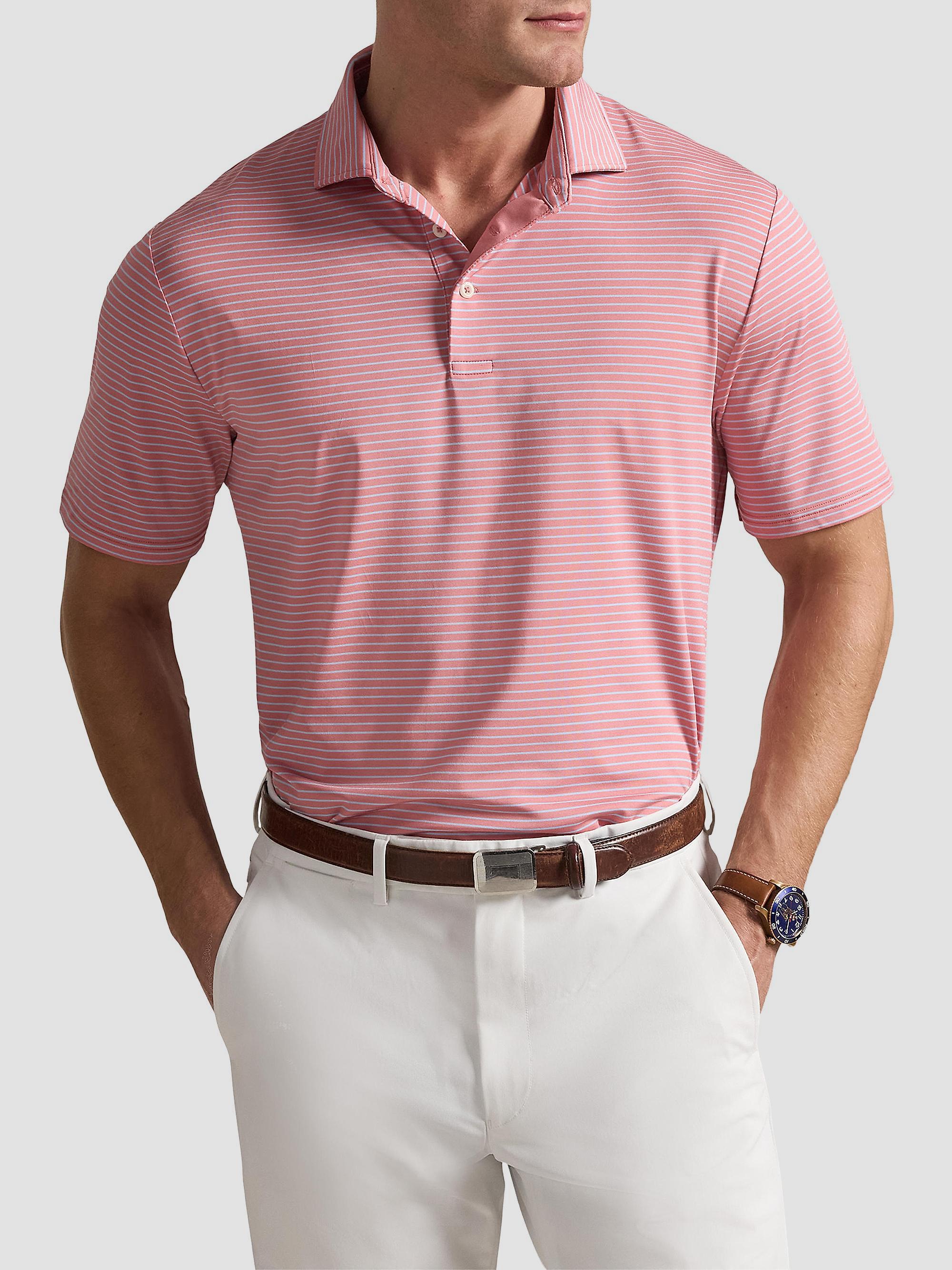 RLX Ralph Lauren Striped Lightweight Airflow Knit Polo Shirt