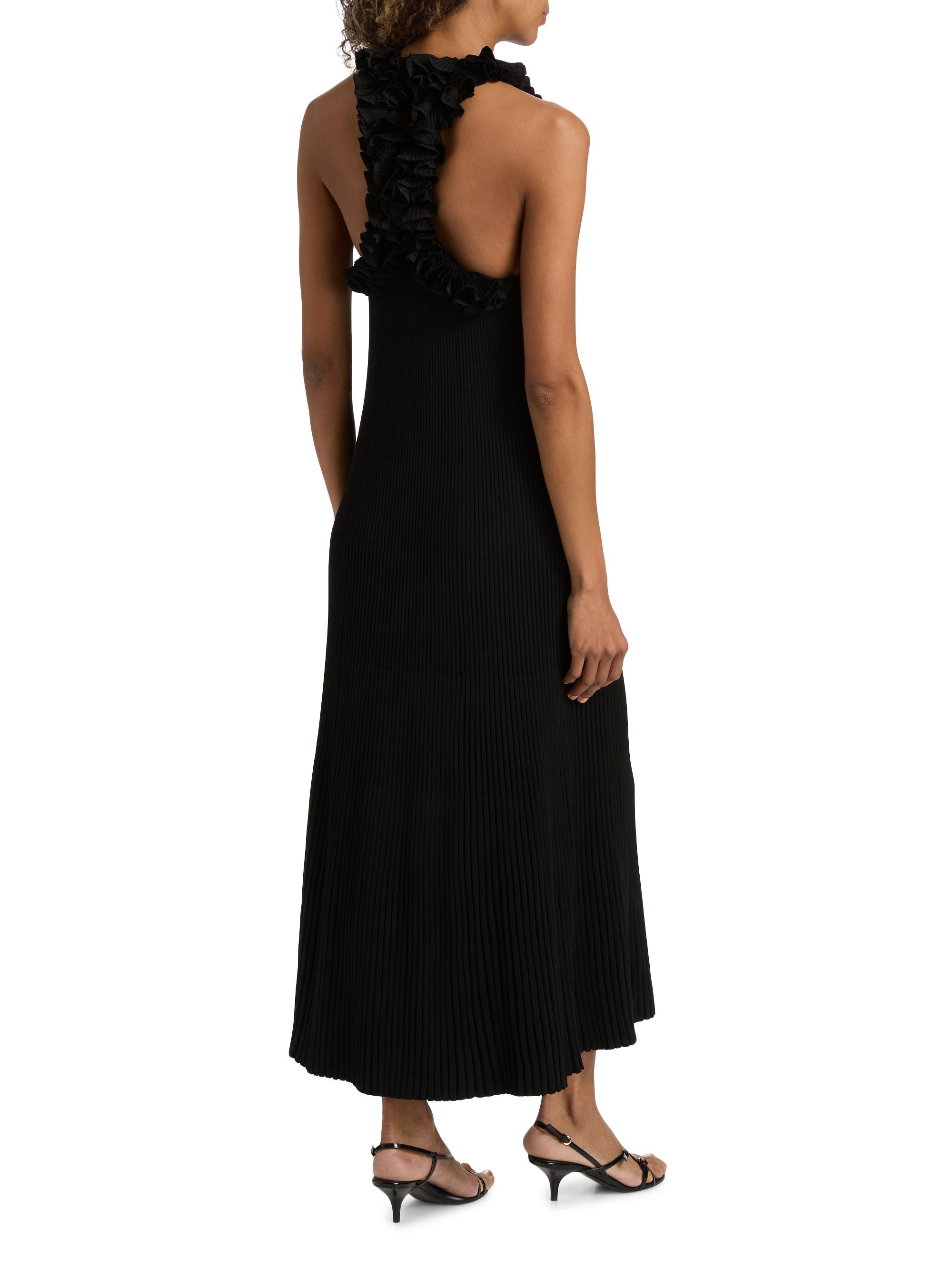 Zimmermann Luna Ruffle Compact Rib-Knit Midi-Dress | Saks Fifth Avenue