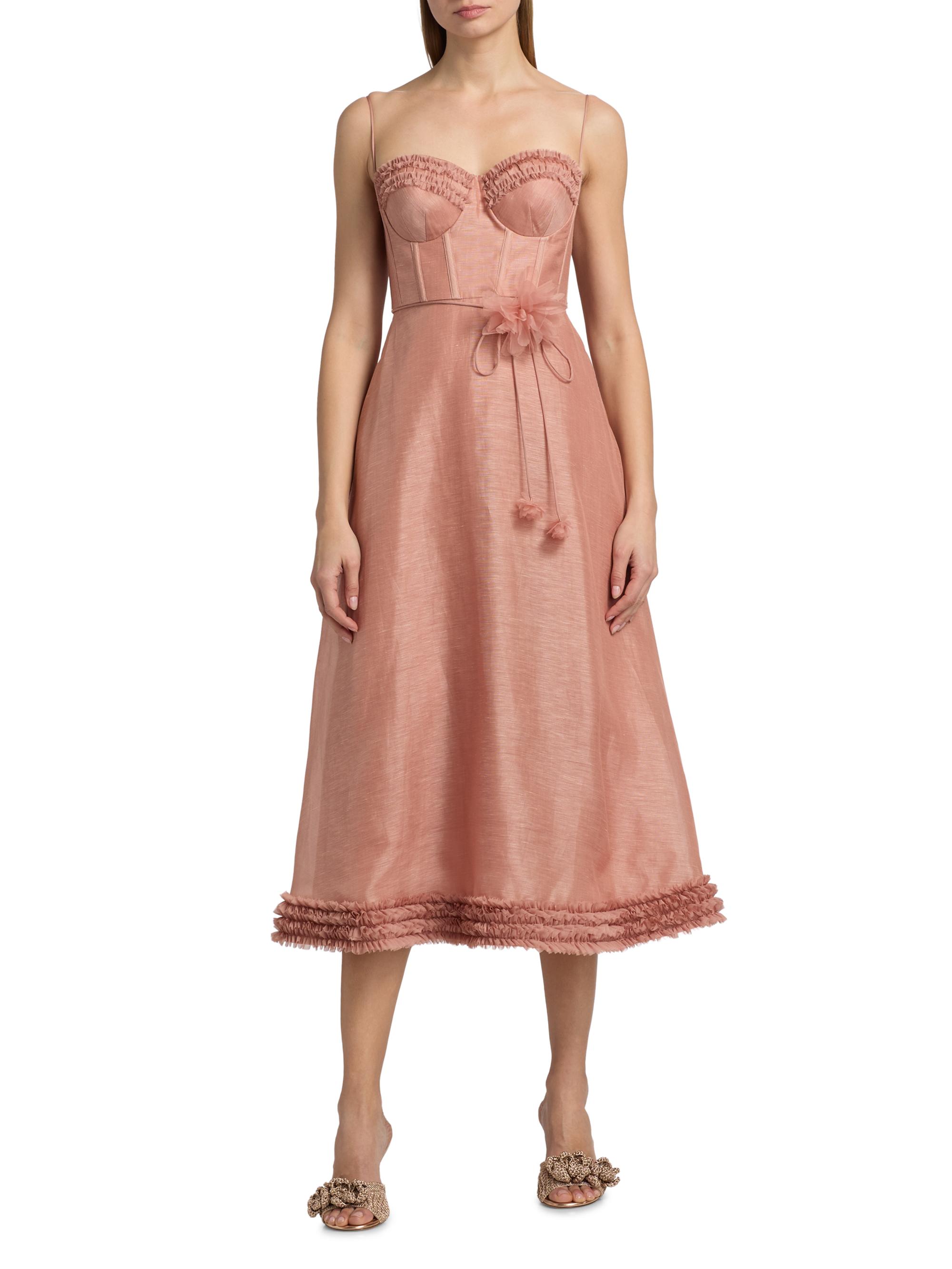chinese dress ladies Frill Linen Dress main image 0