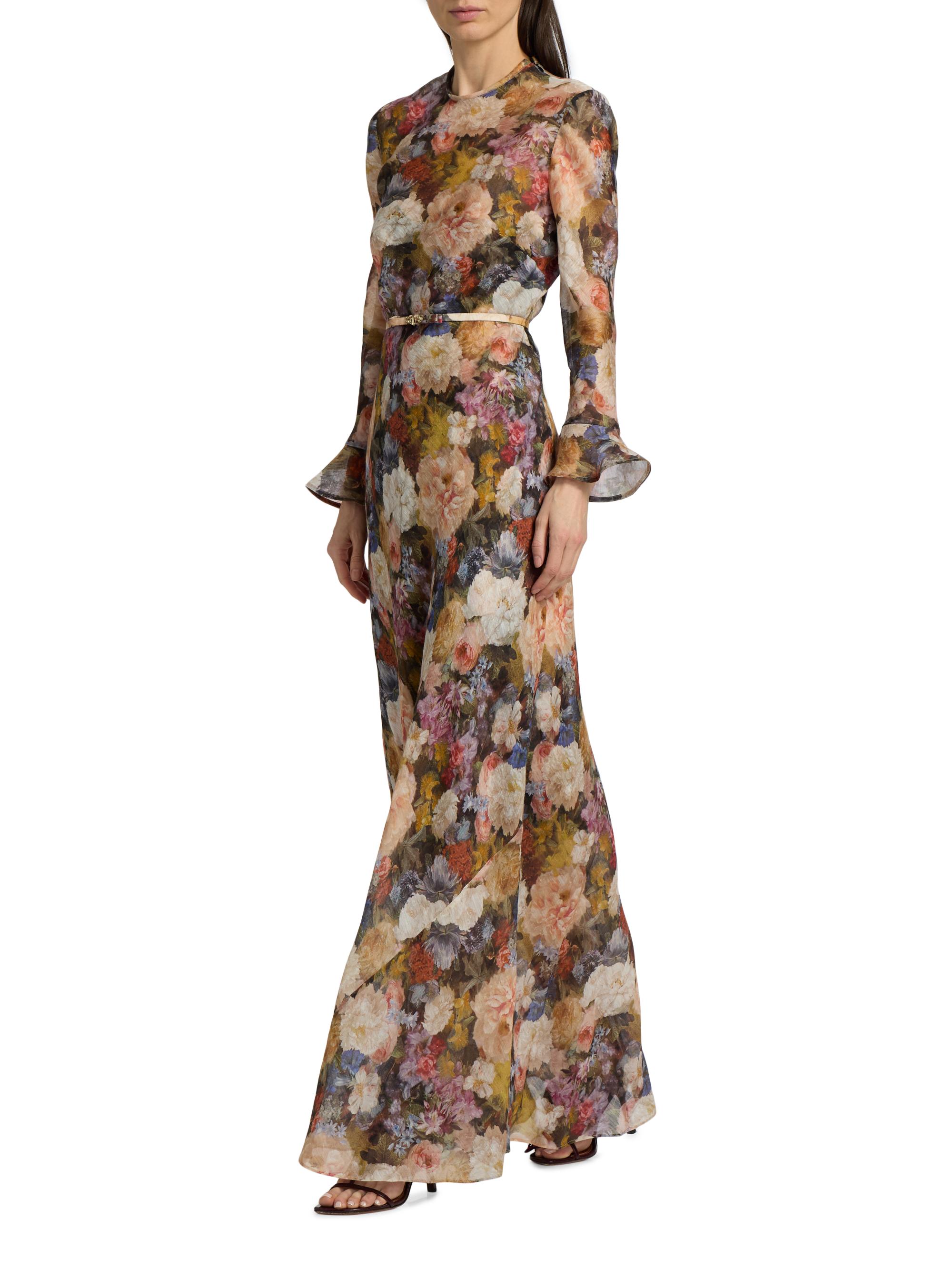 Zimmermann Women's Alchemy Linen-Silk Maxi Dress - Rosette | Thumbnail 2