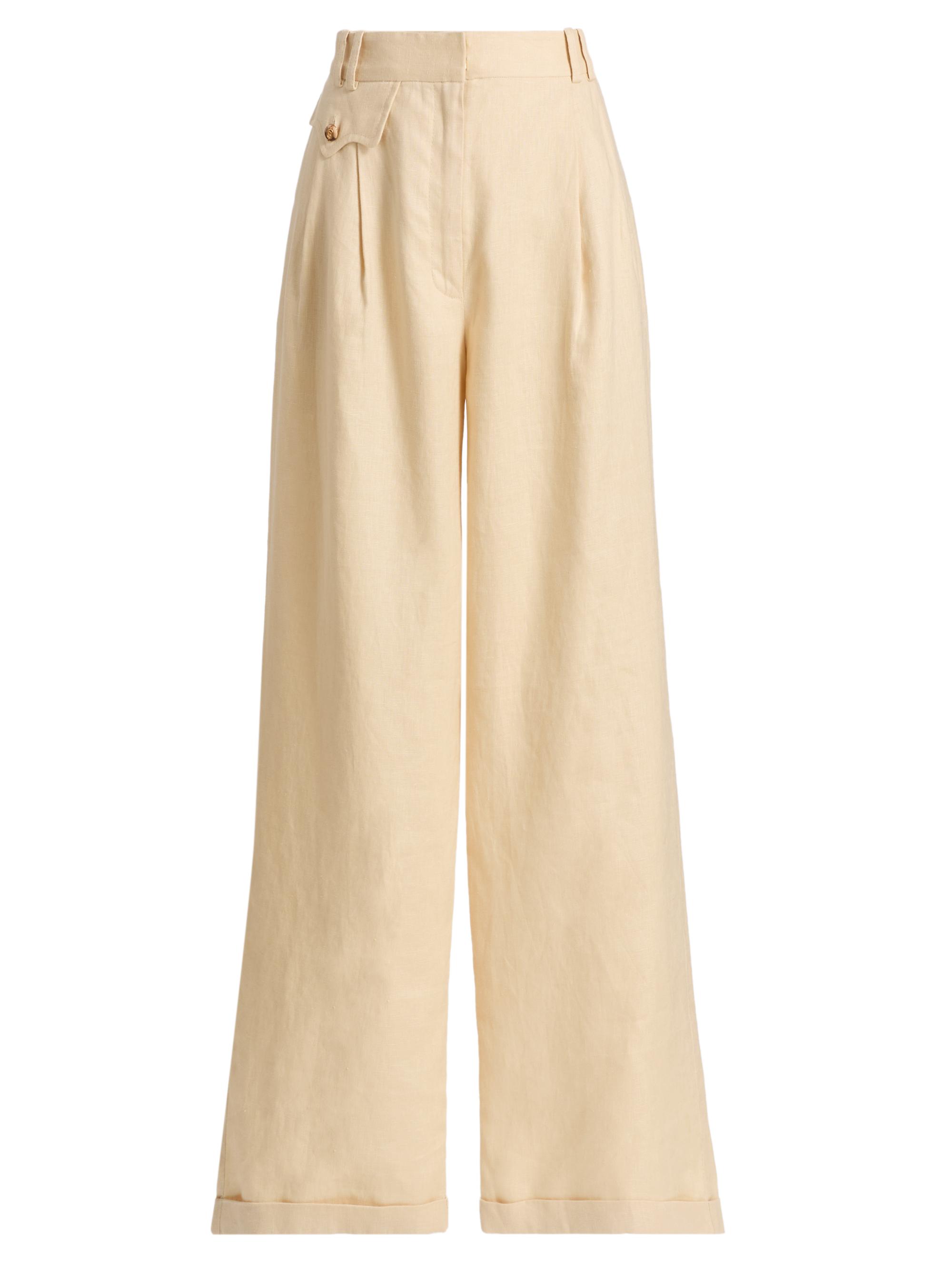 Zimmermann Carousel Linen Wide-Leg Pants
