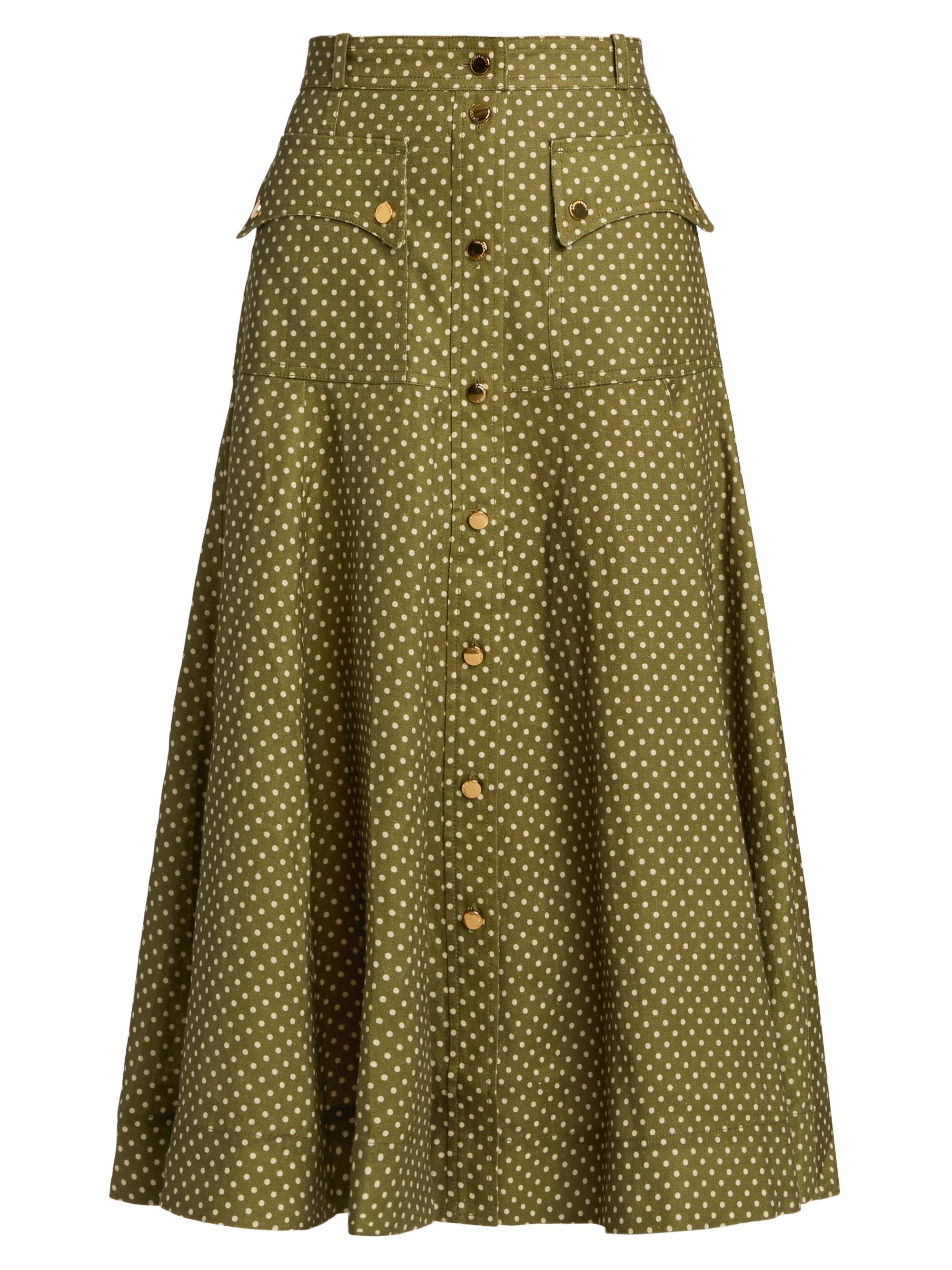 Zimmermann Crush Metallic Knit Flare Skirt | Saks Fifth Avenue