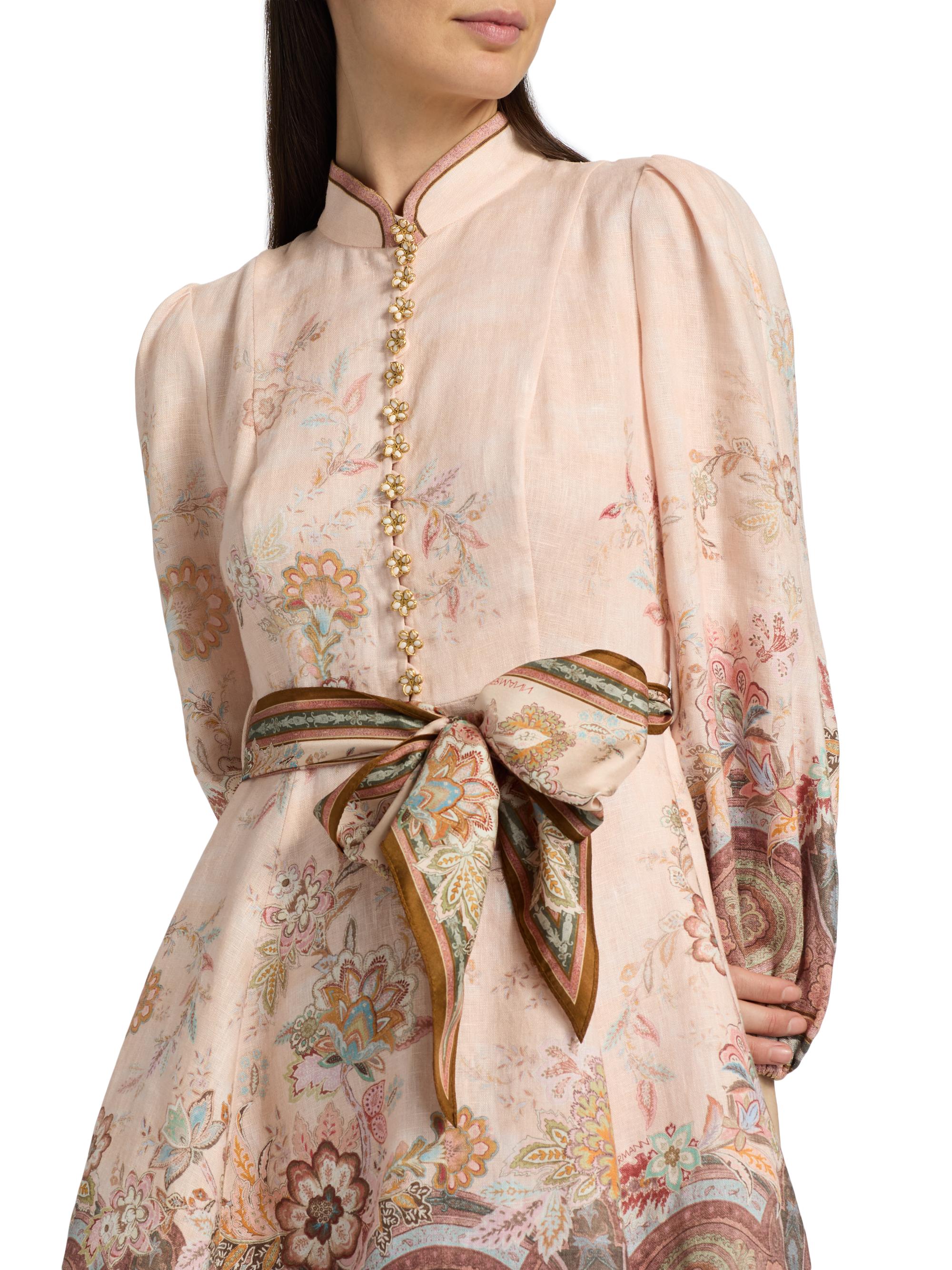 Zimmermann Alchemy Button-Front Linen Minidress | Saks Fifth Avenue