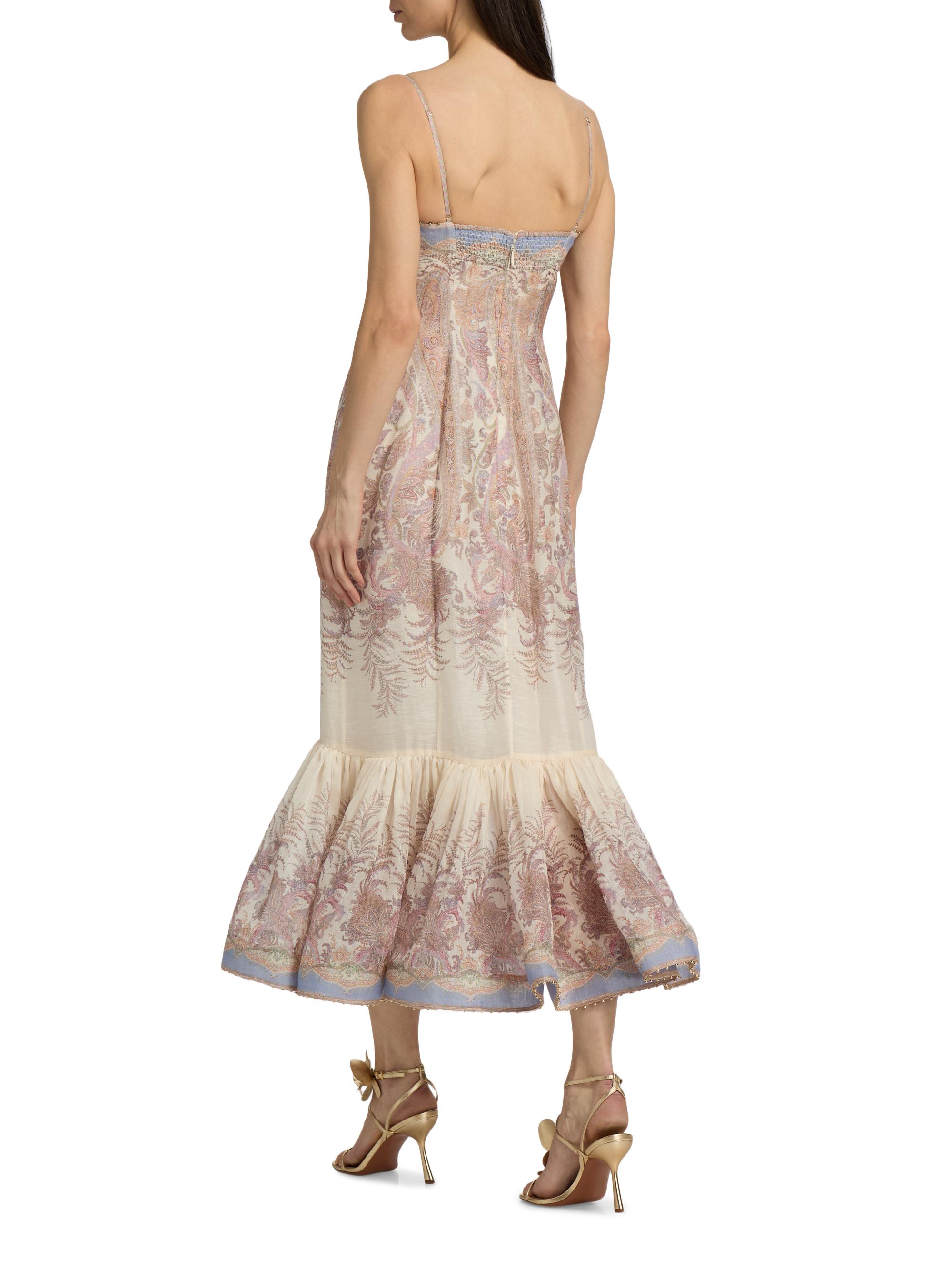 Zimmermann Alchemy Floral Paisley Linen-Silk Gown | Saks Fifth Avenue