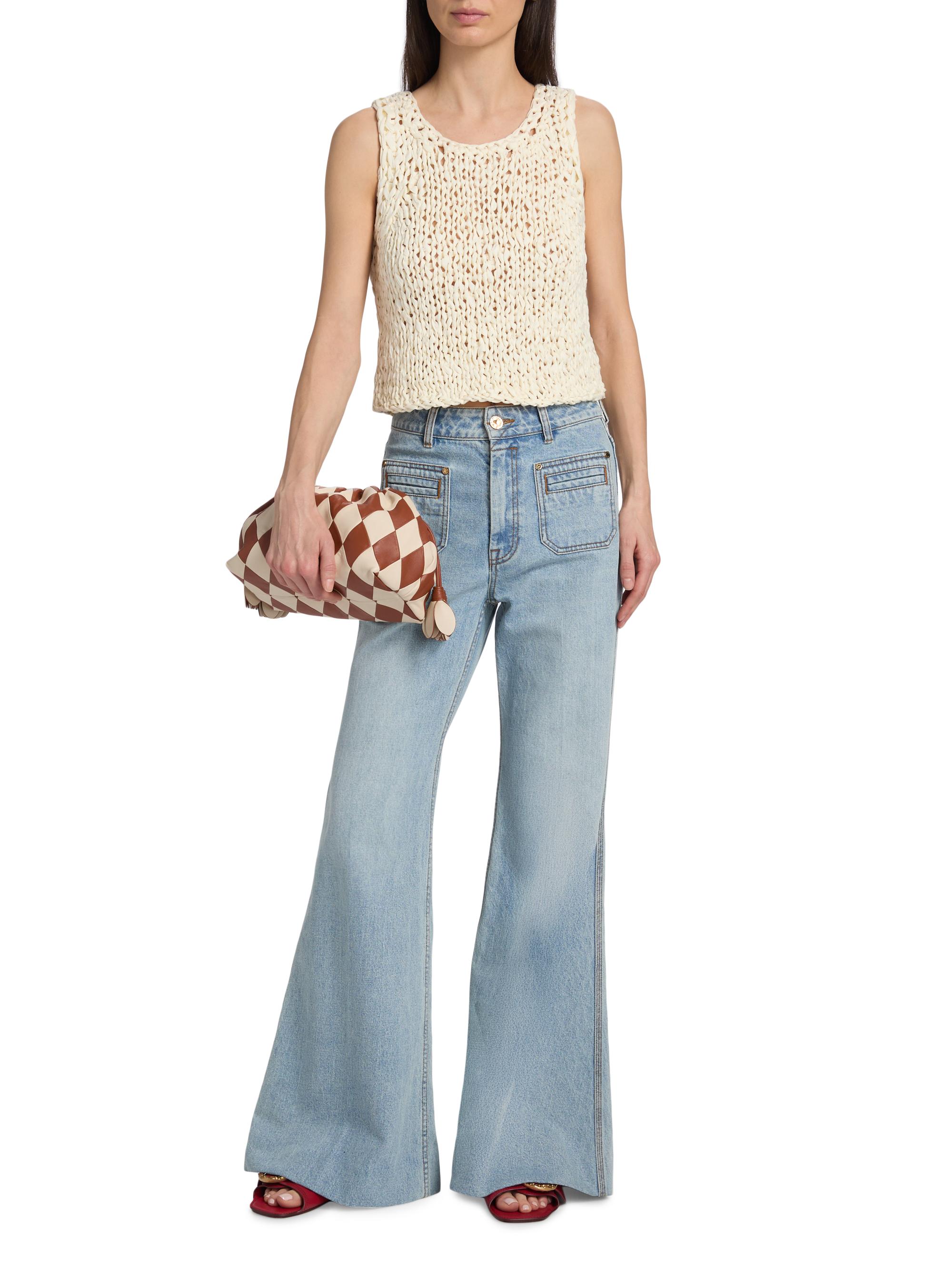Zimmermann Luna Striped Ribbon-Knit Cotton Tank | Saks Fifth Avenue