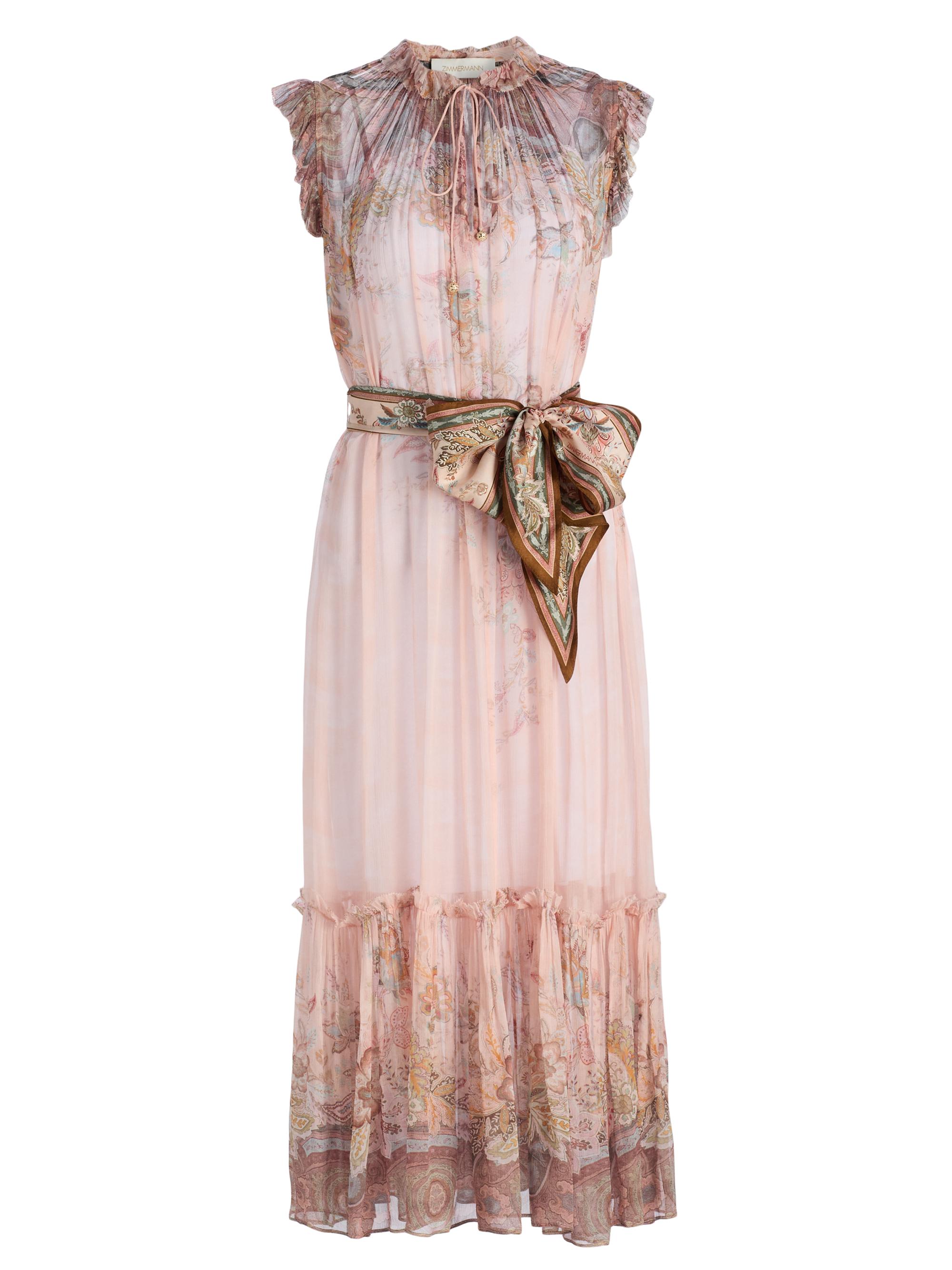 Zimmermann Women's Alchemy Floral Midi-Dress - Pink Paisley