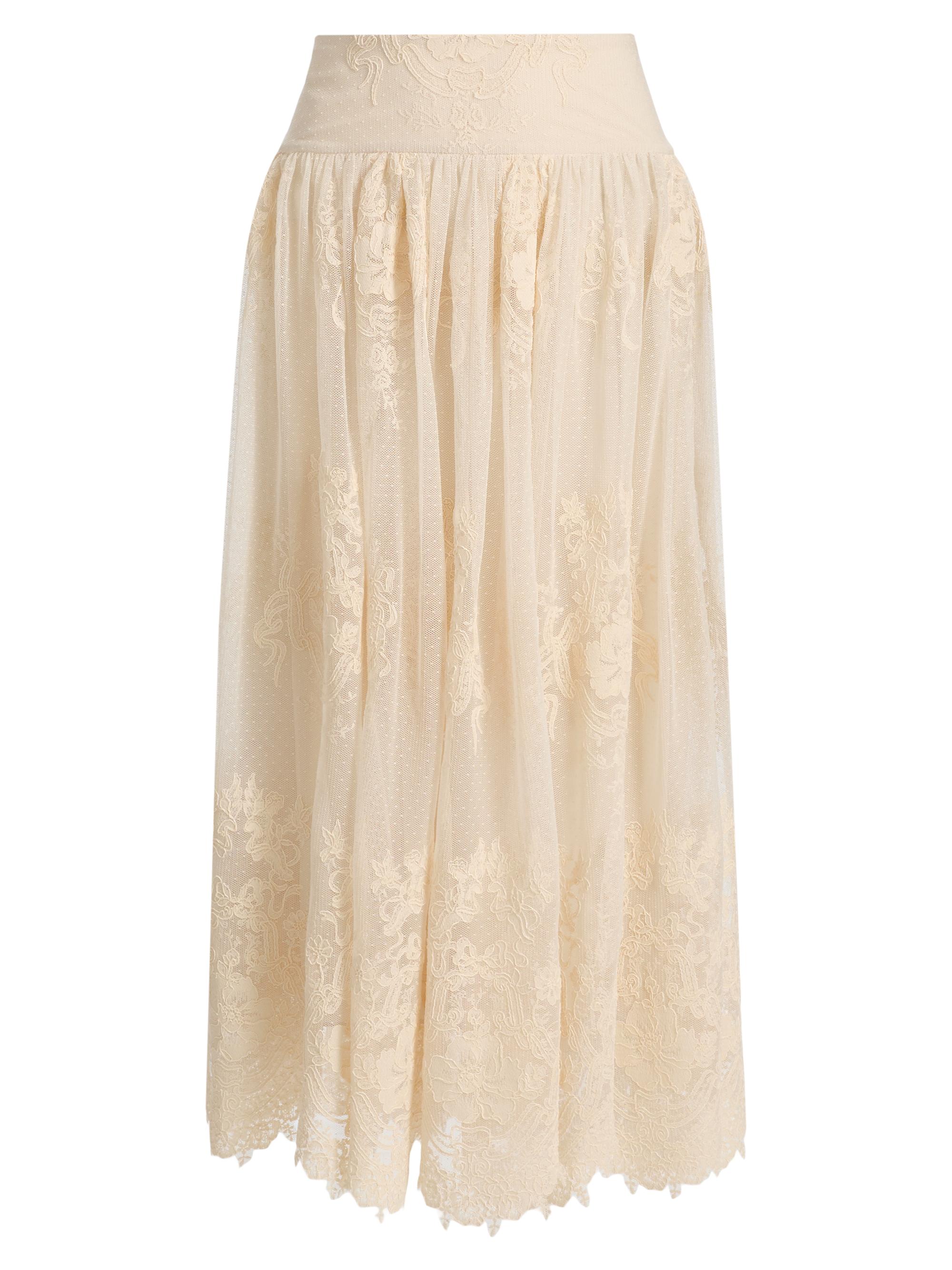 Zimmermann Women's Luna Floral Lace Maxi Skirt - Cream