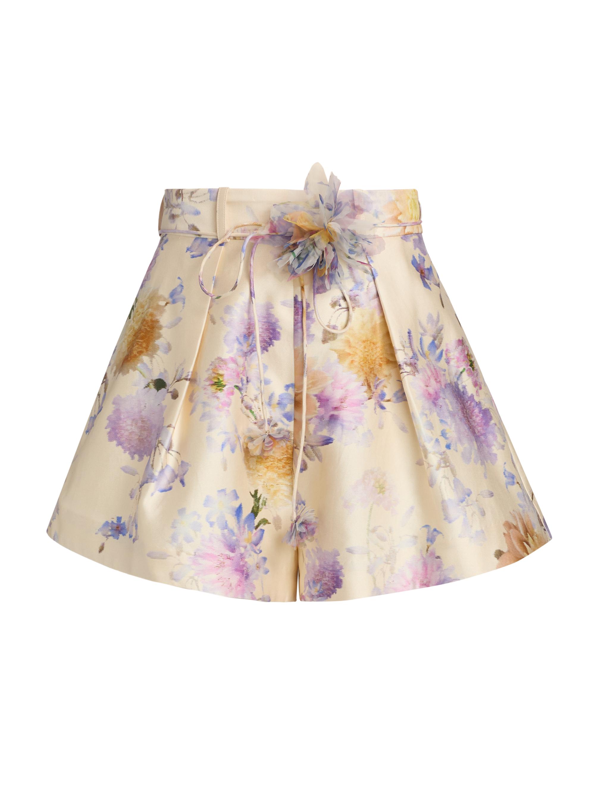 Zimmermann Crush Floral Pleated Shorts | Saks Fifth Avenue