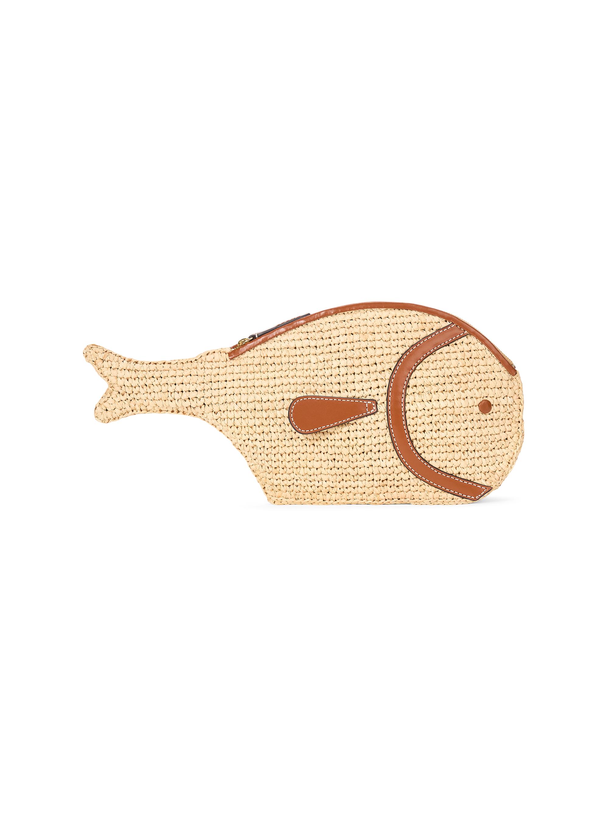Staud Women's Pesce Raffia Clutch - Natural Tan