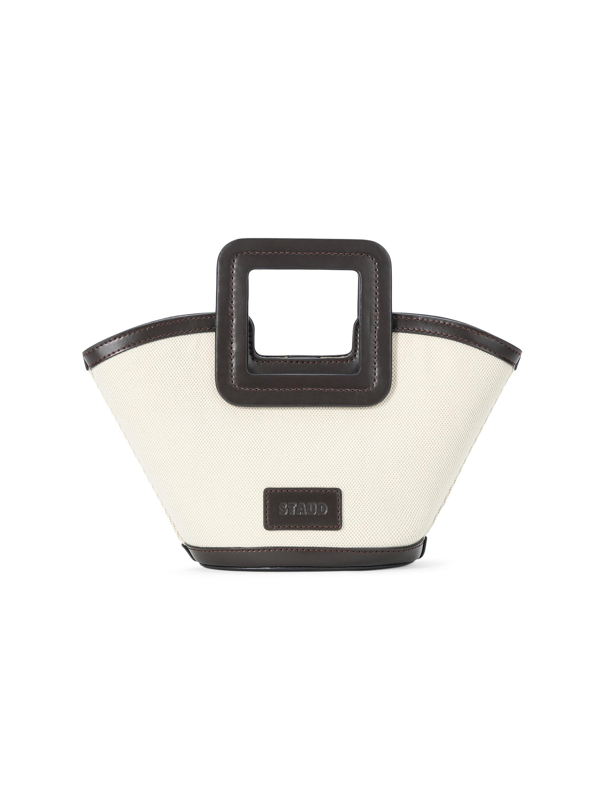 Staud Women's Shirley Mini Two-Tone Bucket Bag - Natural Espresso