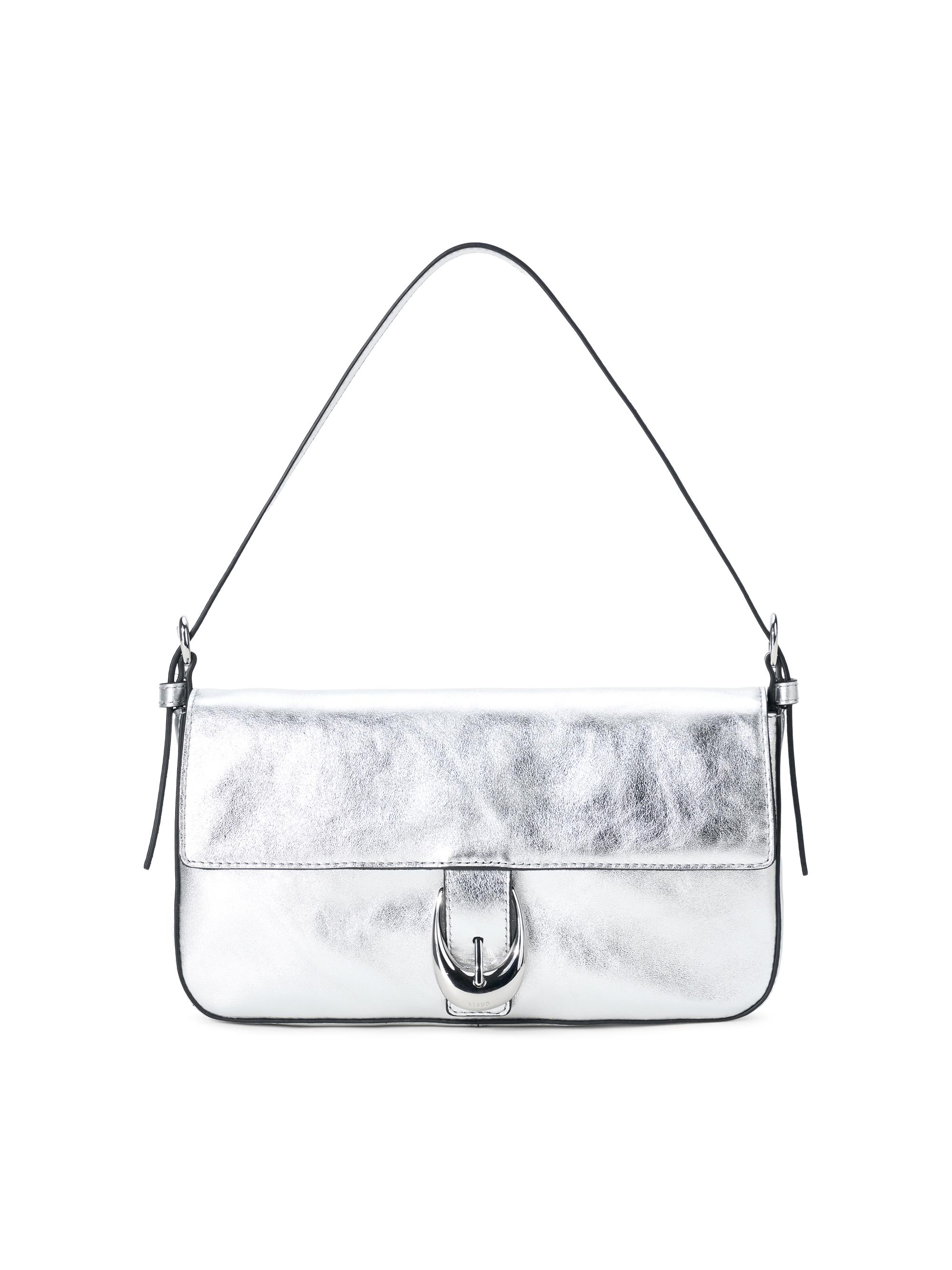 Staud Women's Harlow Metallic Leather Shoulder Bag - Silver | Thumbnail 7