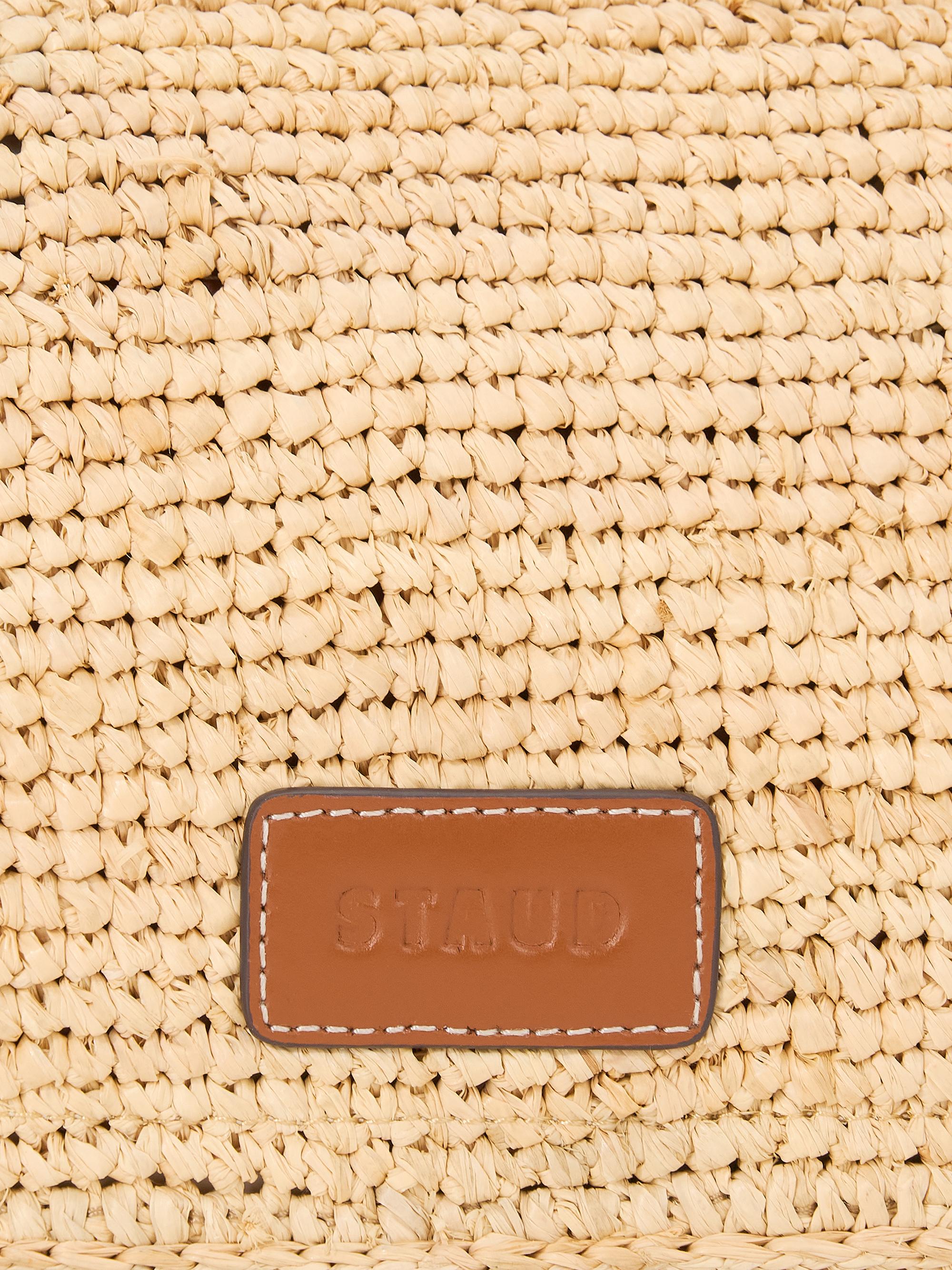 Staud Women's Harlow  Raffia Shoulder Bag - Natural Tan | Thumbnail 4