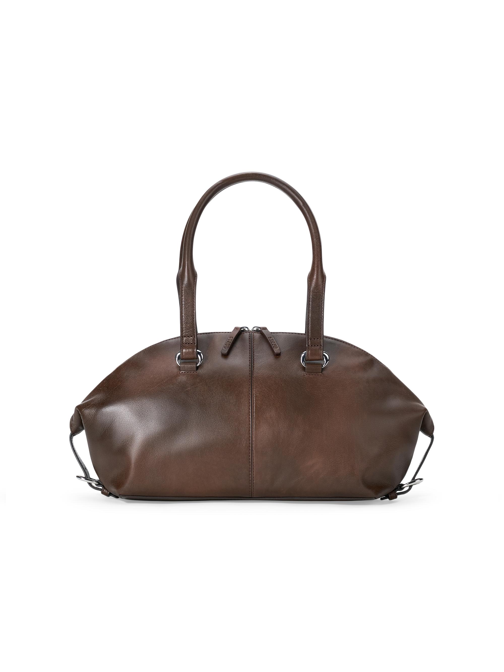 Staud Women's Hester Leather Shoulder Bag - Espresso Distressed