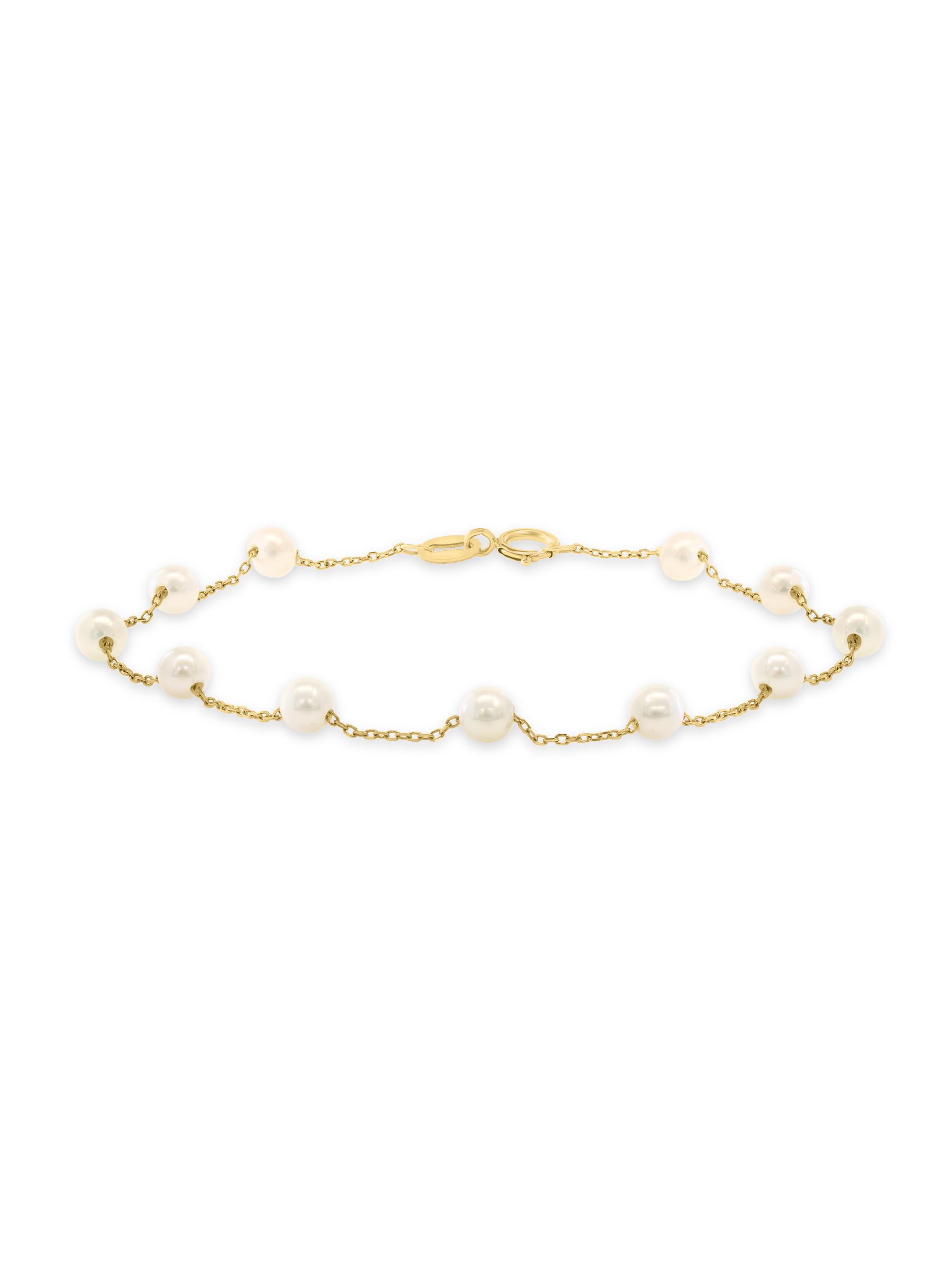 Saks Fifth Avenue Collection Women's 18K Yellow Gold & Freshwater Pearl Bracelet - Yellow Gold