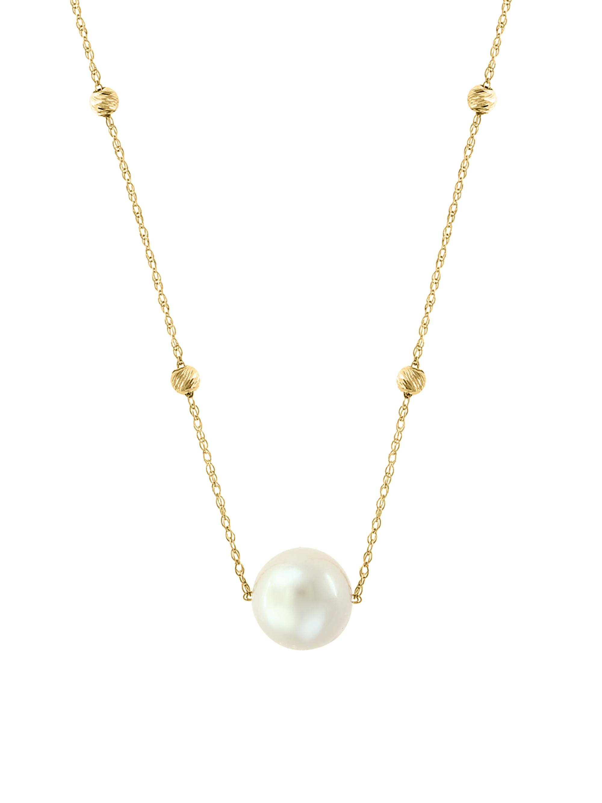 Saks Fifth Avenue Collection Women's 18K Yellow Gold & Freshwater Pearl Pendant Necklace - Yellow Gold