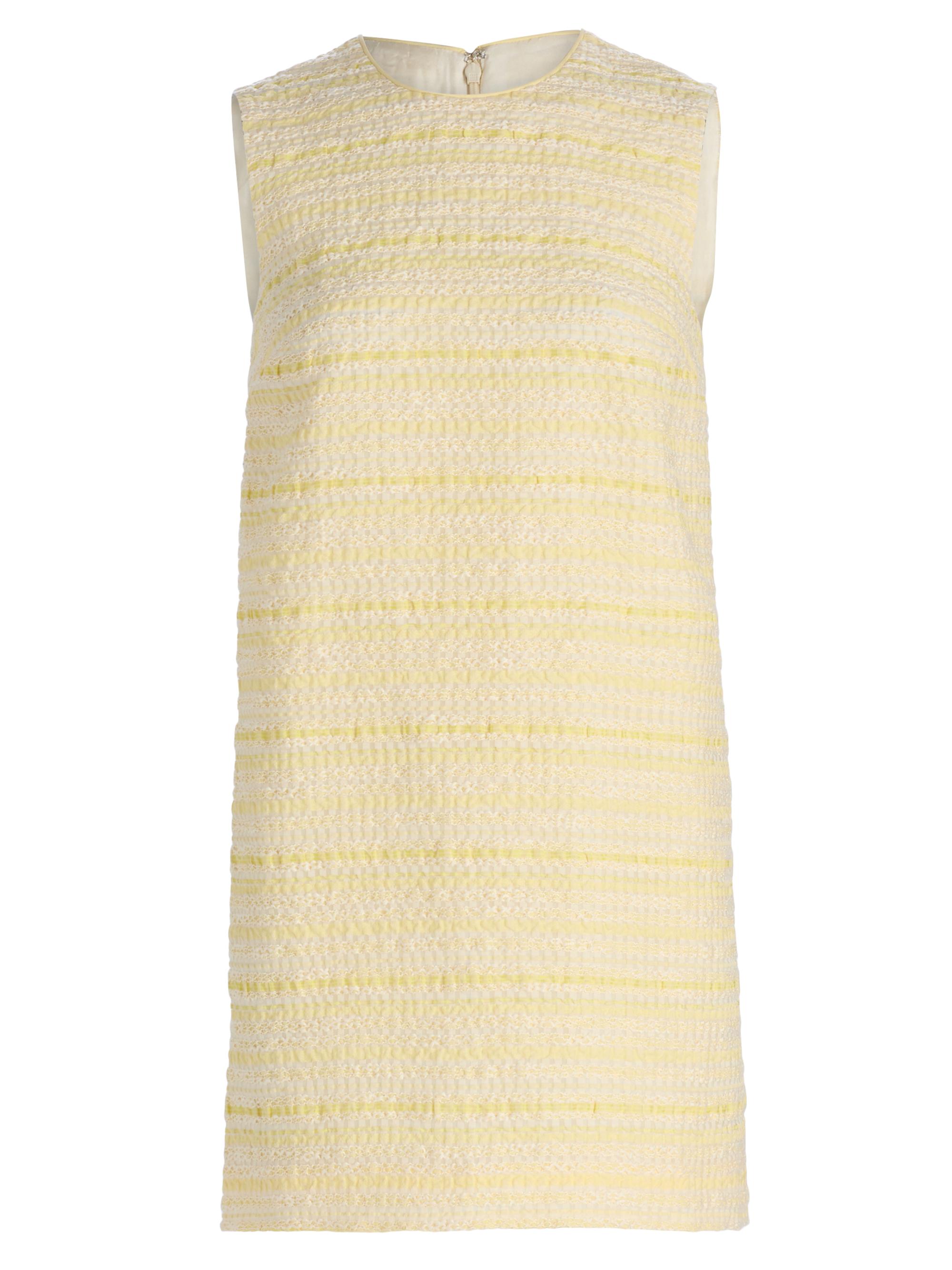 Markarian Women's Daisy Textured Striped Organza Shift Minidress - Lemon Yellow